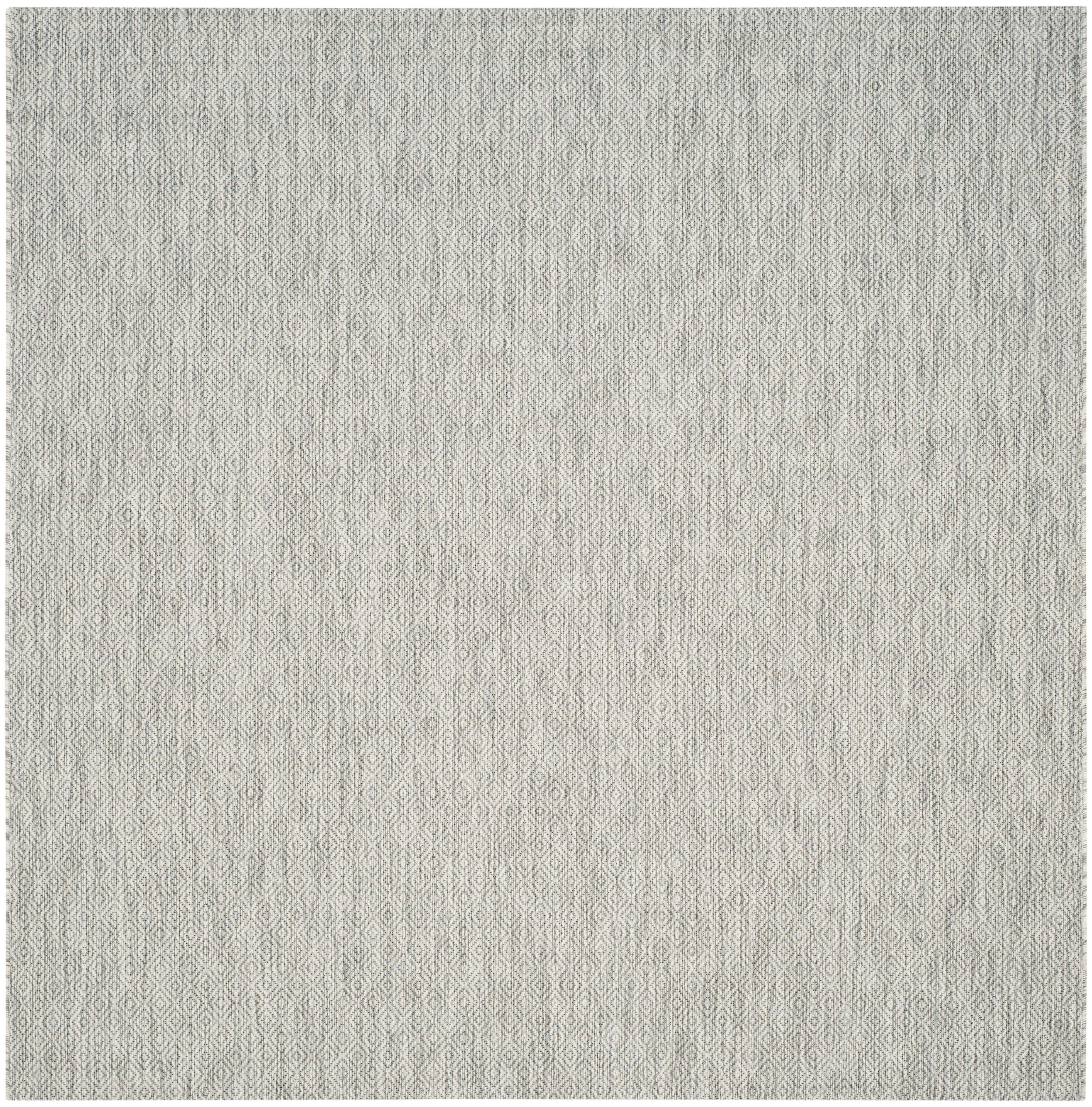Courtyard CY8520 Power Loomed Indoor and Outdoor Area Rug - Grey/Grey - 6'7"x6'7" - Safavieh