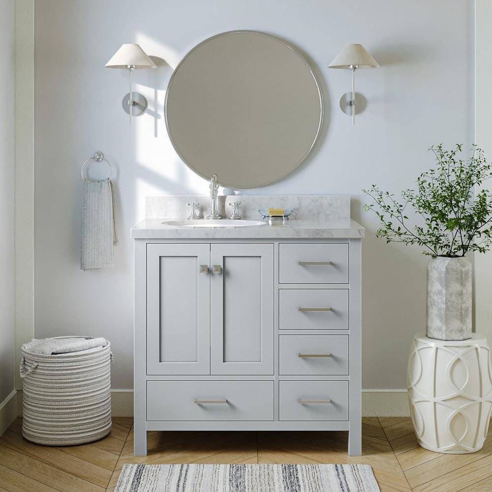 Cambridge 37" Gray Marble Top Single Sink Vanity