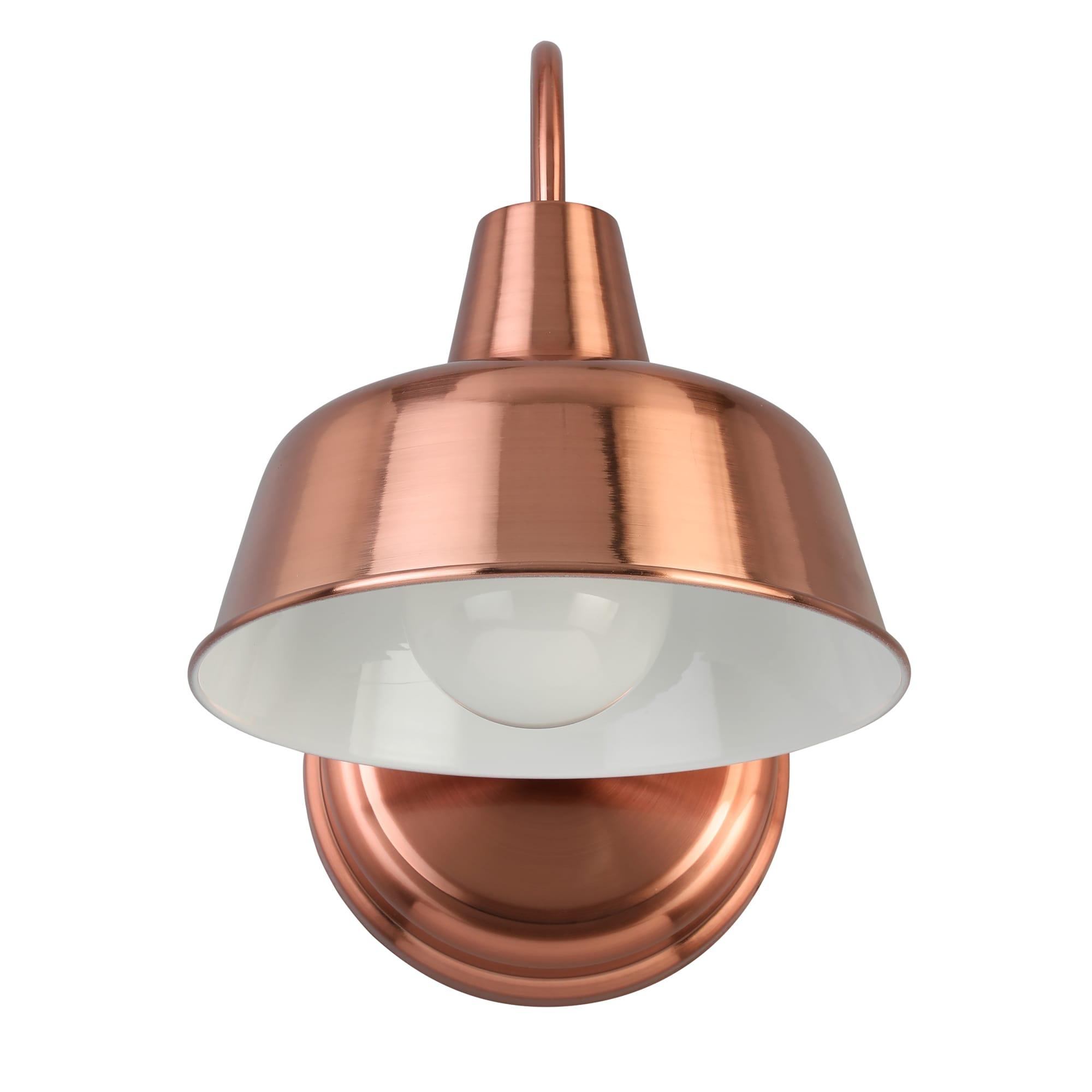 Mason Barn Light Indoor/Outdoor Wall Mount Modern Industrial Farmhouse Design House Wall Light, for Patio, Garage, Bathroom, Office, Kitchen, 8-Inch, Painted Copper Finish, 588434