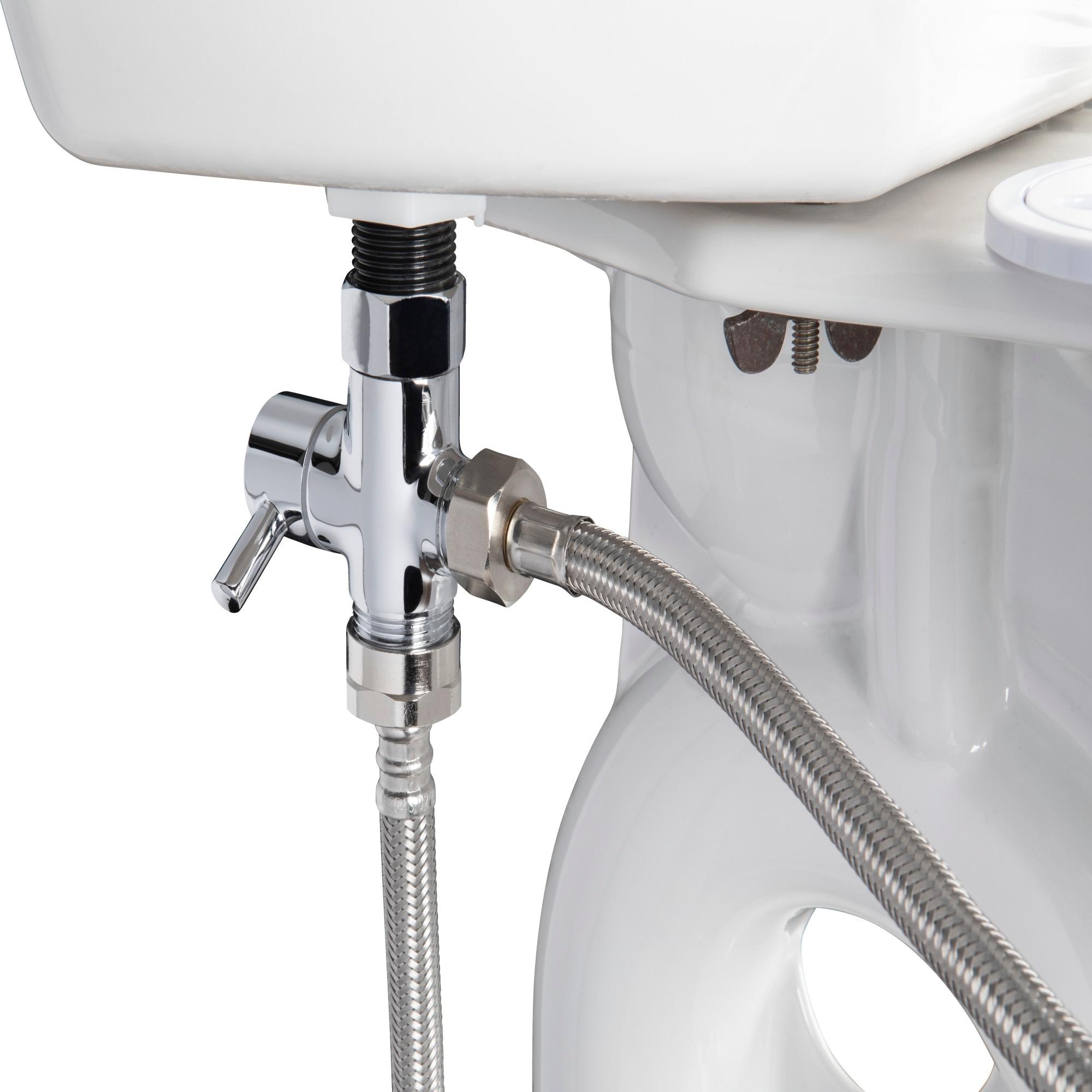 Bemis Assurance 3" Raised Toilet Seat with Handles and Bidet Attachment, Secure Hinges, Elongated, White 7YE85320H20 ARM