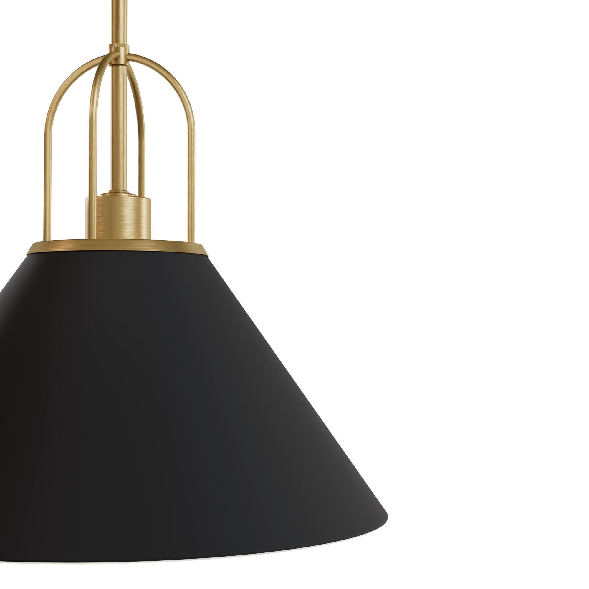 Jasmine Roth Collection + Hunter Jasmine Roth 1 - Light Flat Matte Black Cone Pendant
