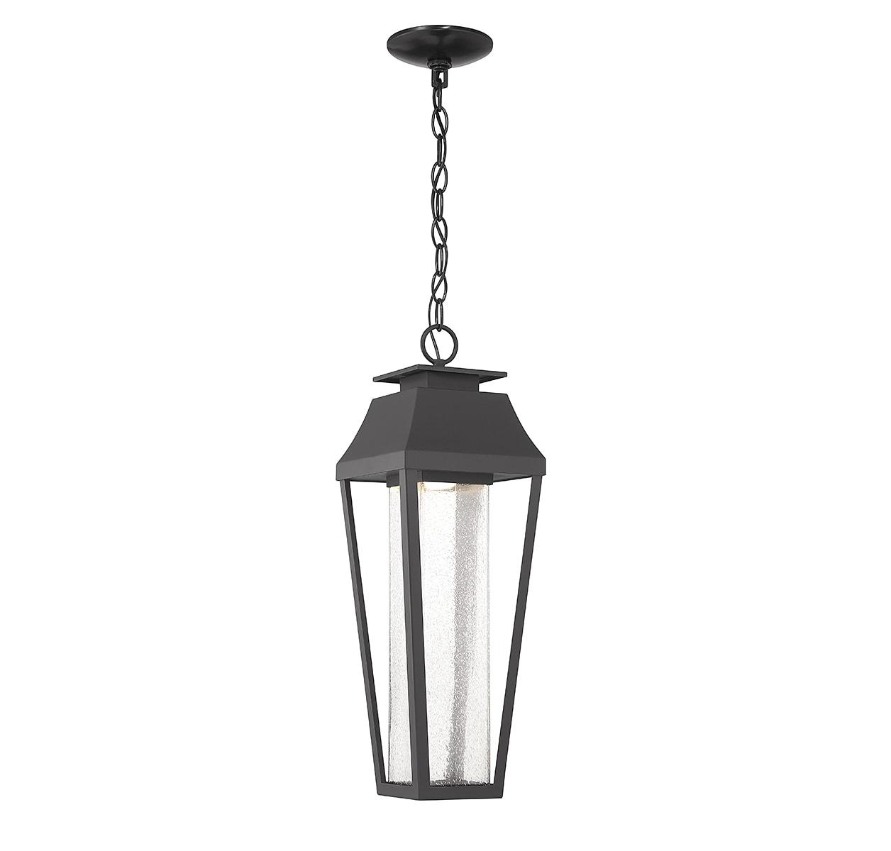 Brookline LED Outdoor Dark Sky Hanging Lantern in Matte Black