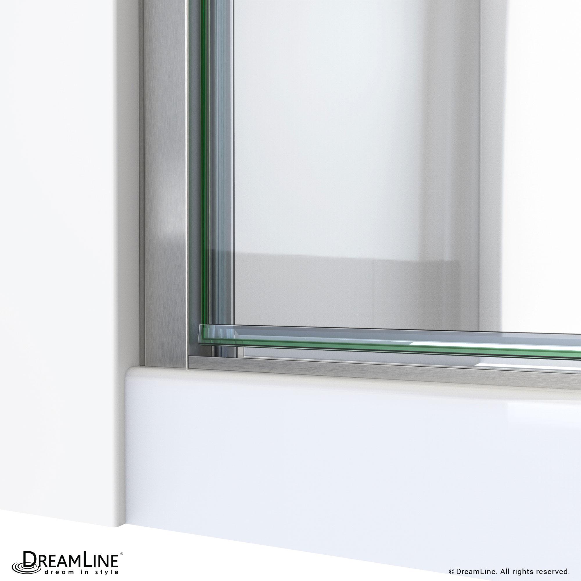 31" - 30" W x 72.62" H Pivot Semi-Frameless Shower Door