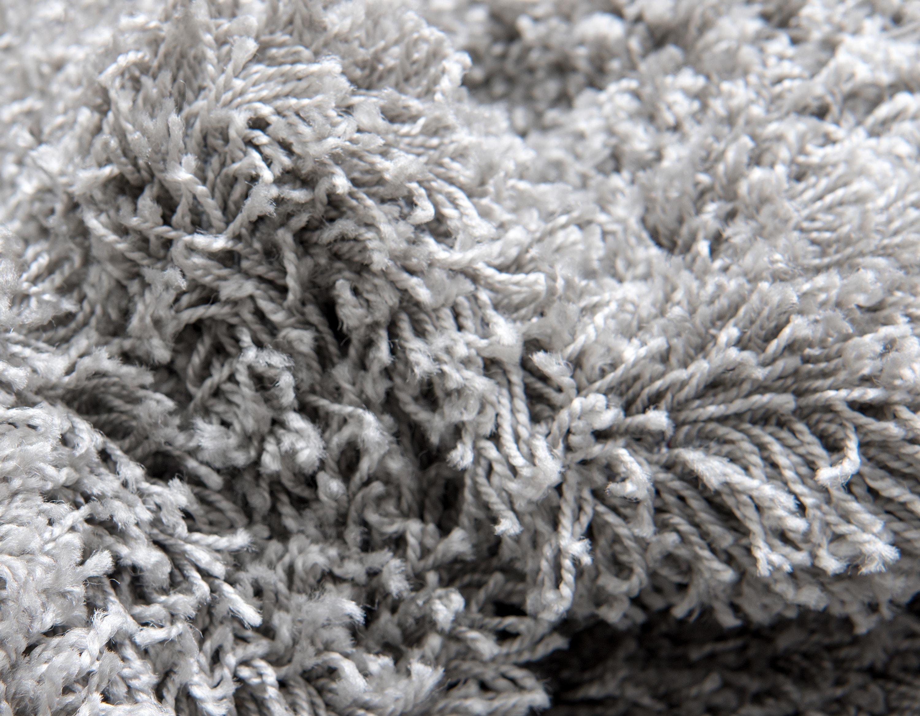 Unique Loom 2' 7 x 10' 0 Solid Shag Cloud Gray Area Rug