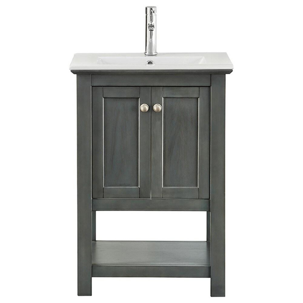 Manchester 30" Freestanding Single Sink Bathroom Vanity with Integrated Sink (Faucet Not Included)