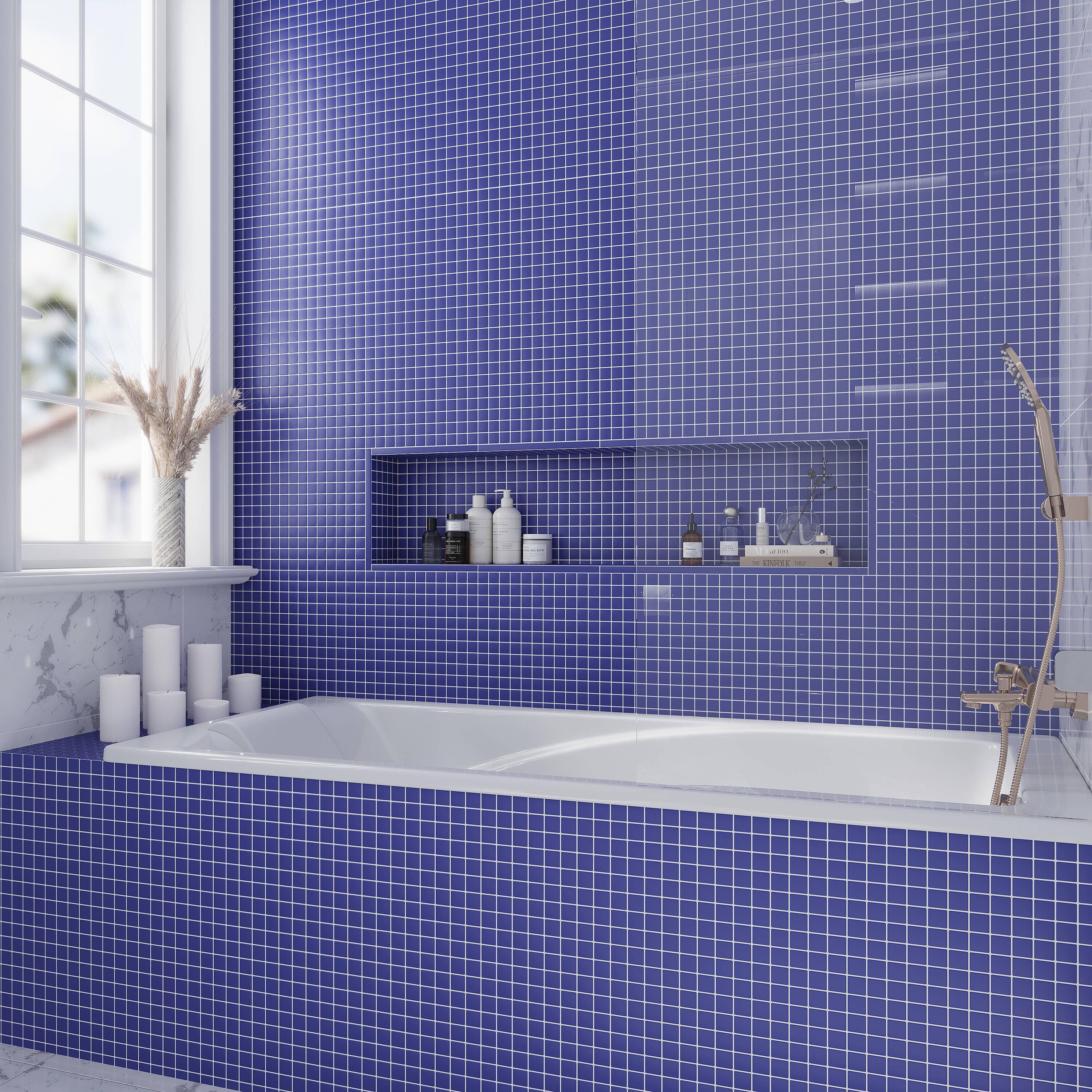 Apollo Tile 11.8" X 11.8" Matte Finished Glass Mosaic Tile