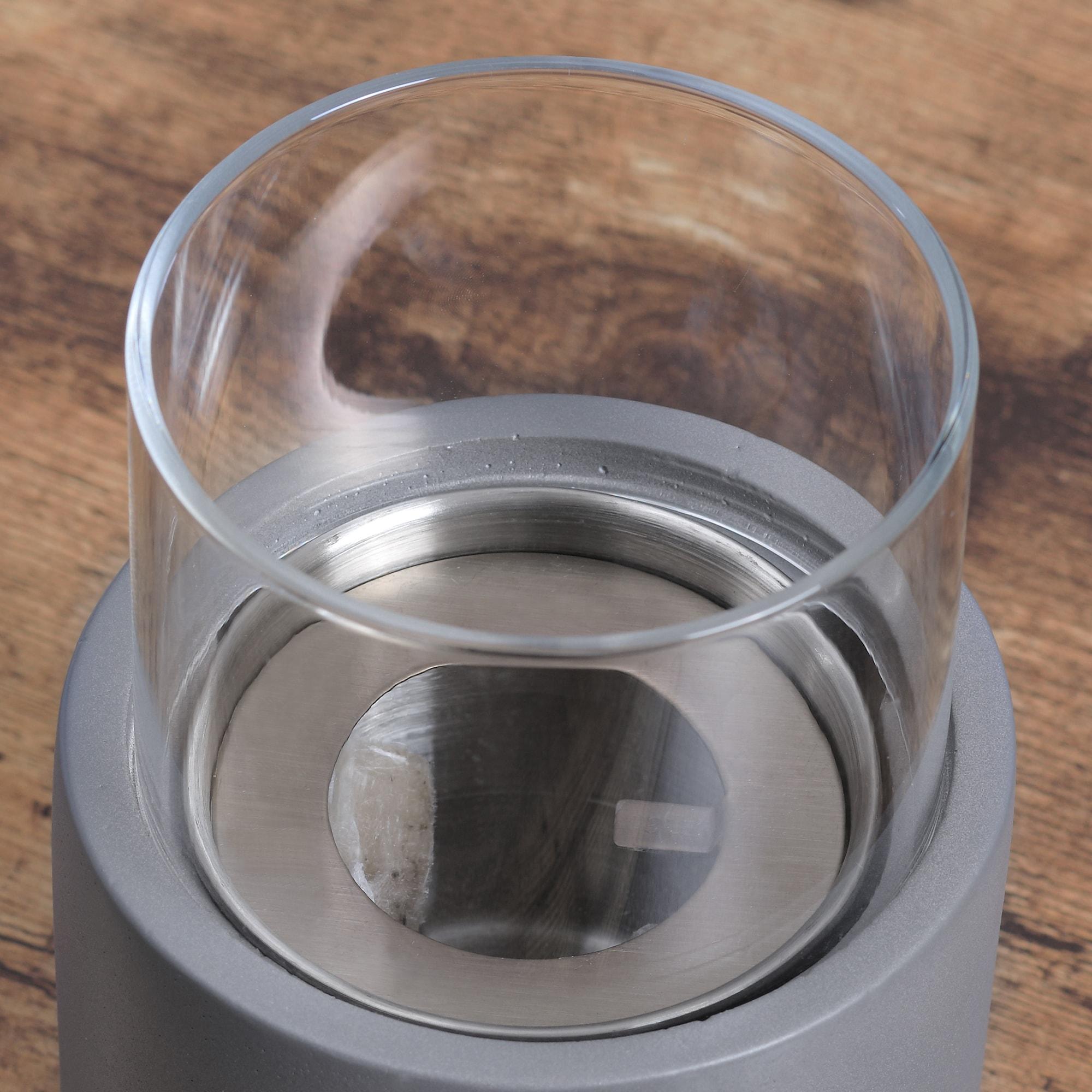 HomCom Glass Ethanol Tabletop Fireplace with Flame Guard