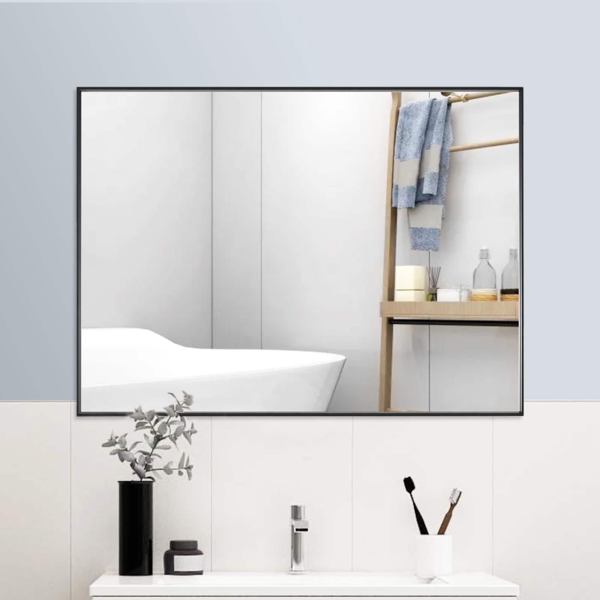 Ledel Modern & Contemporary Rectangle Bathroom Vanity Mirror Metal Framed Wall Mirror