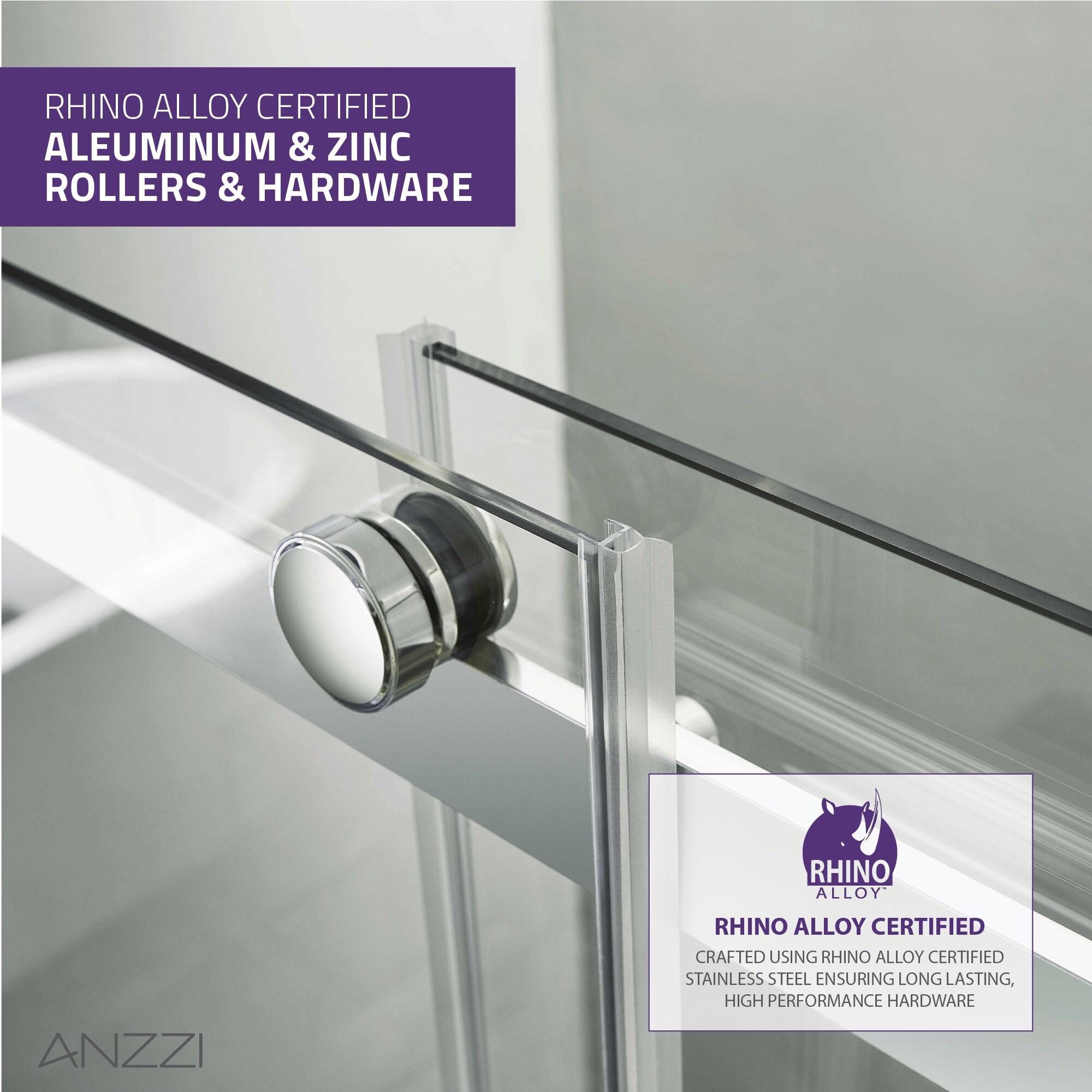 Anzzi Sd-Frls05901 Stellar 76" High X 48" Wide Sliding Frameless Shower Door - Chrome