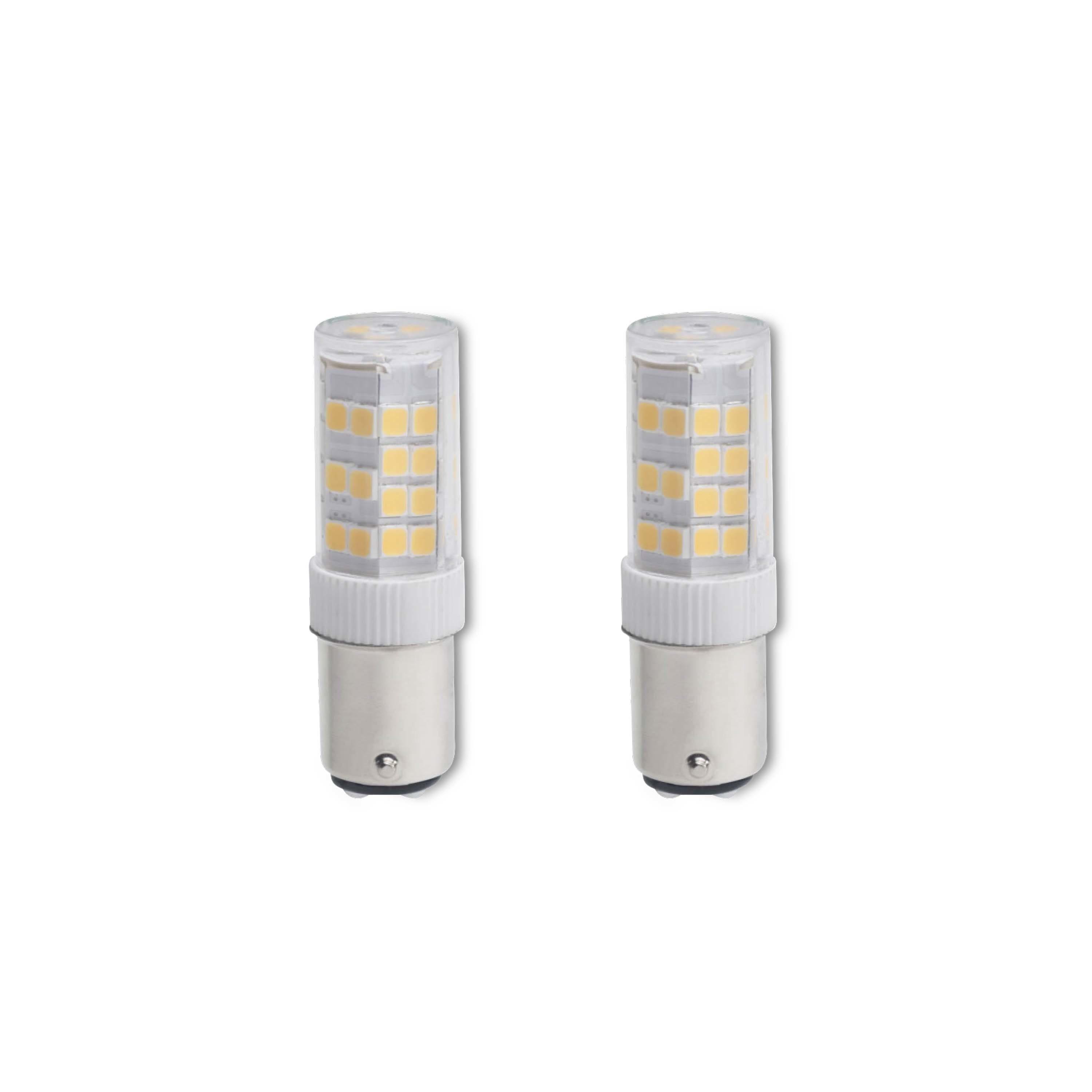 Clear Mini LED Double Contact Bayonet Light Bulb 2-Pack