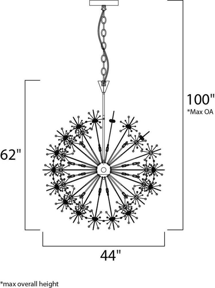 Maxim Lighting - 40 Light Chandelier - Single-Tier Chandelier - Starfire-Forty
