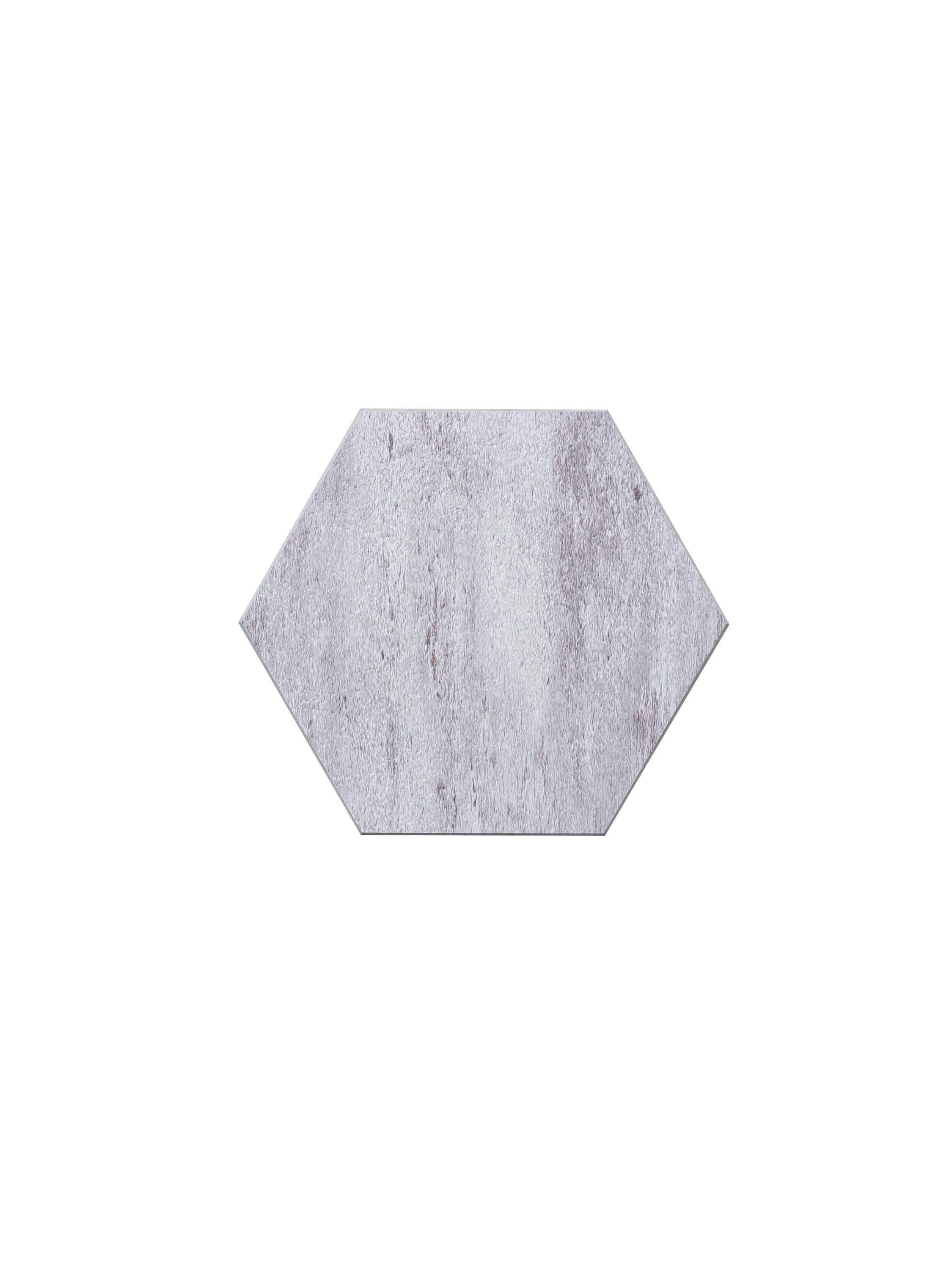 Bex 6" x 6.9" Hexagon Stone Composite Peel & Stick Wall Tile