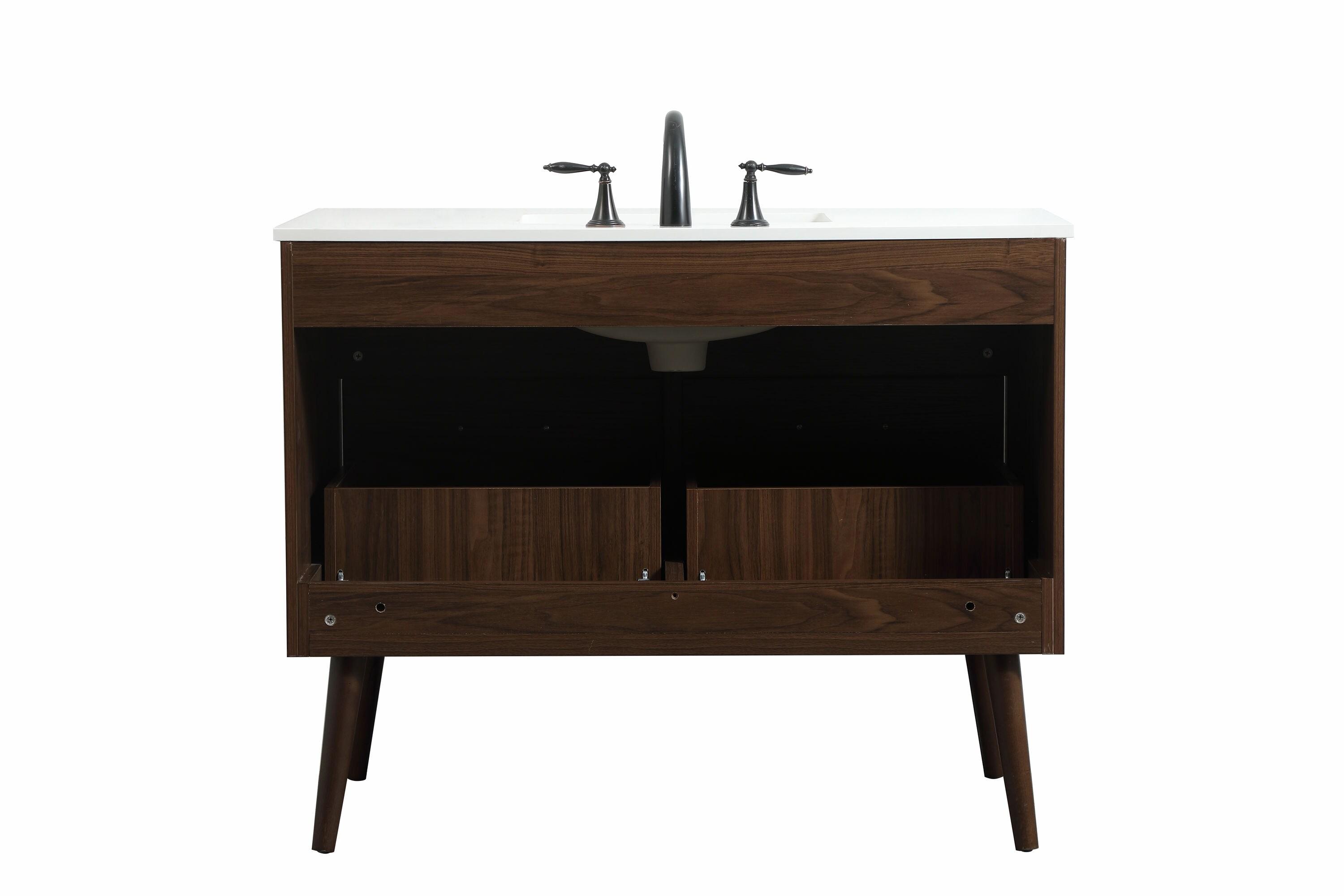 Elegant Kitchen and Bath Elegant Kitchen and Bath 42 Inch Single Bathroom Vanity in Natural Oak