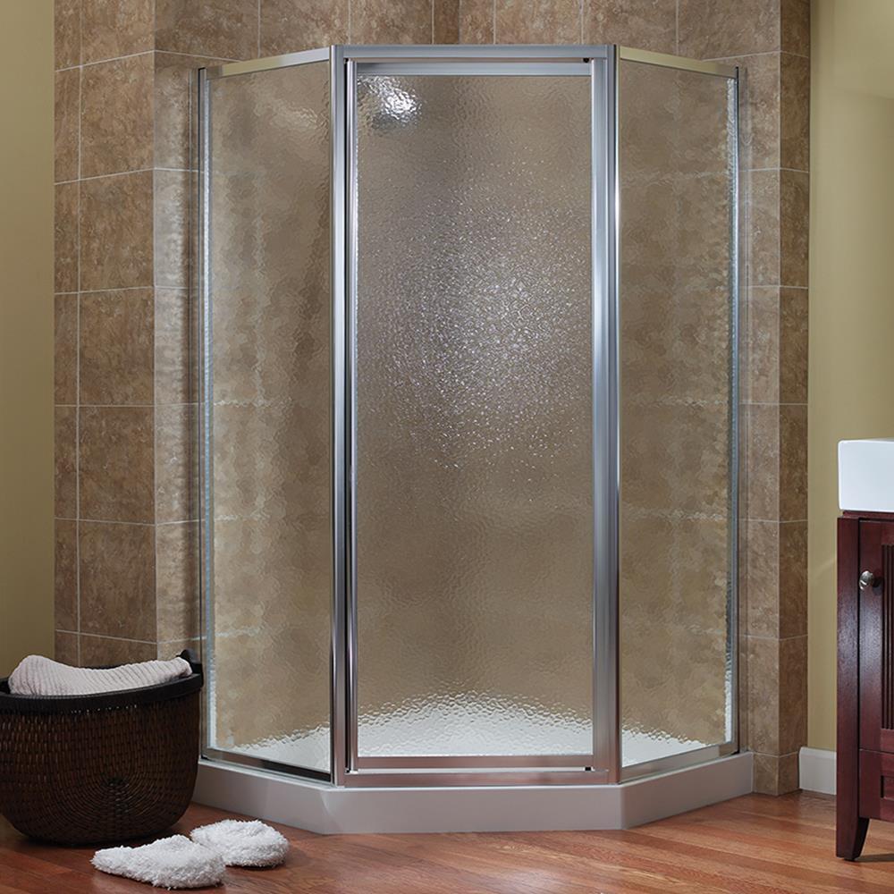 Craft + Main Tides W 70'' H Framed Neo-angle Shower Enclosure TDNA0570-OB-SV