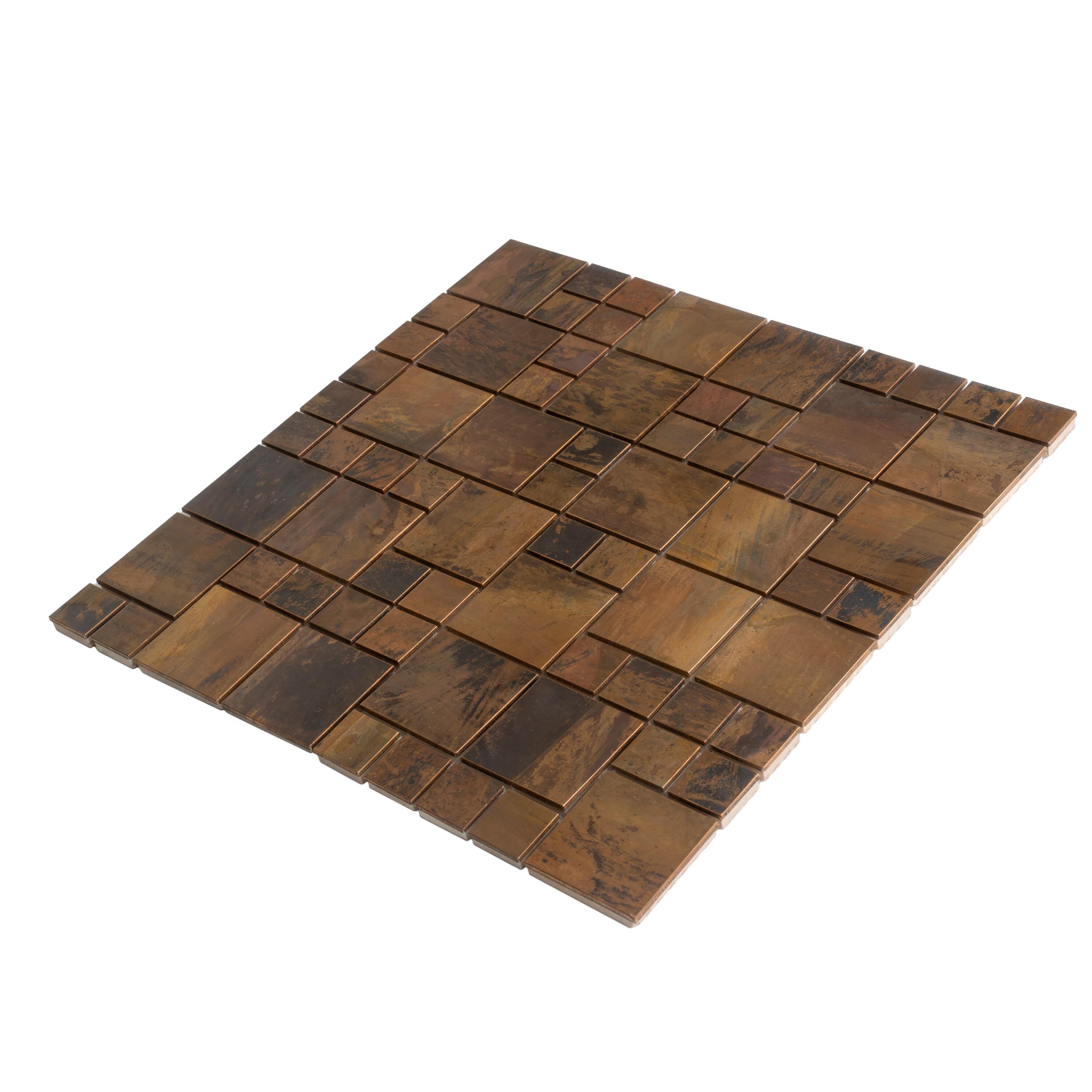 12" x 12" Metal Random Mosaic Wall & Floor Tile