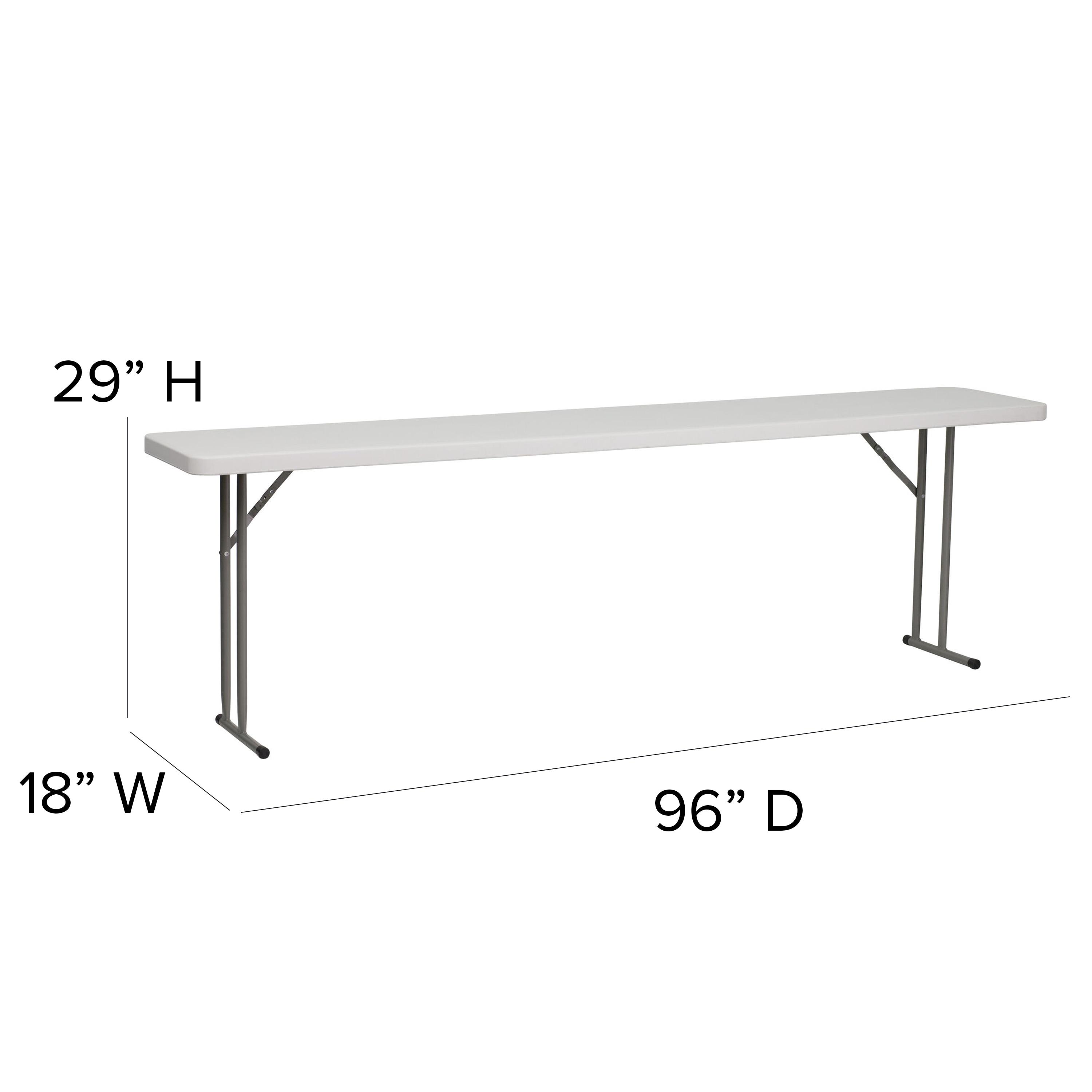 Parker 8' Rectangular Plastic Folding Training and Event Table by Flash Furniture