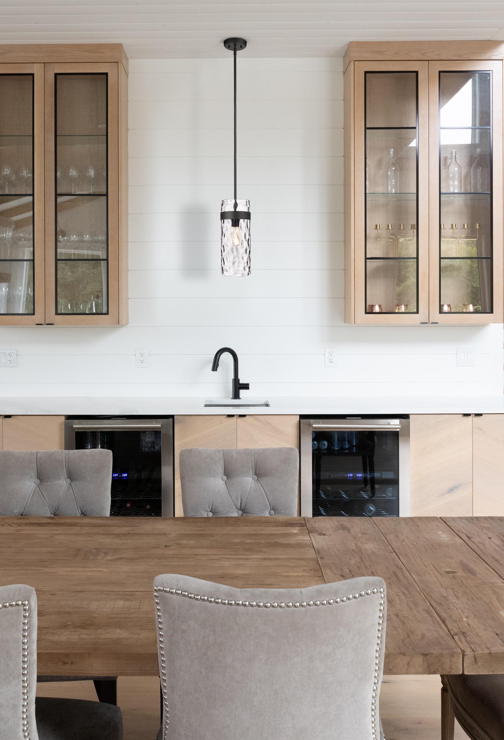 Z-Lite Fontaine 1 - Light Pendant in  Matte Black
