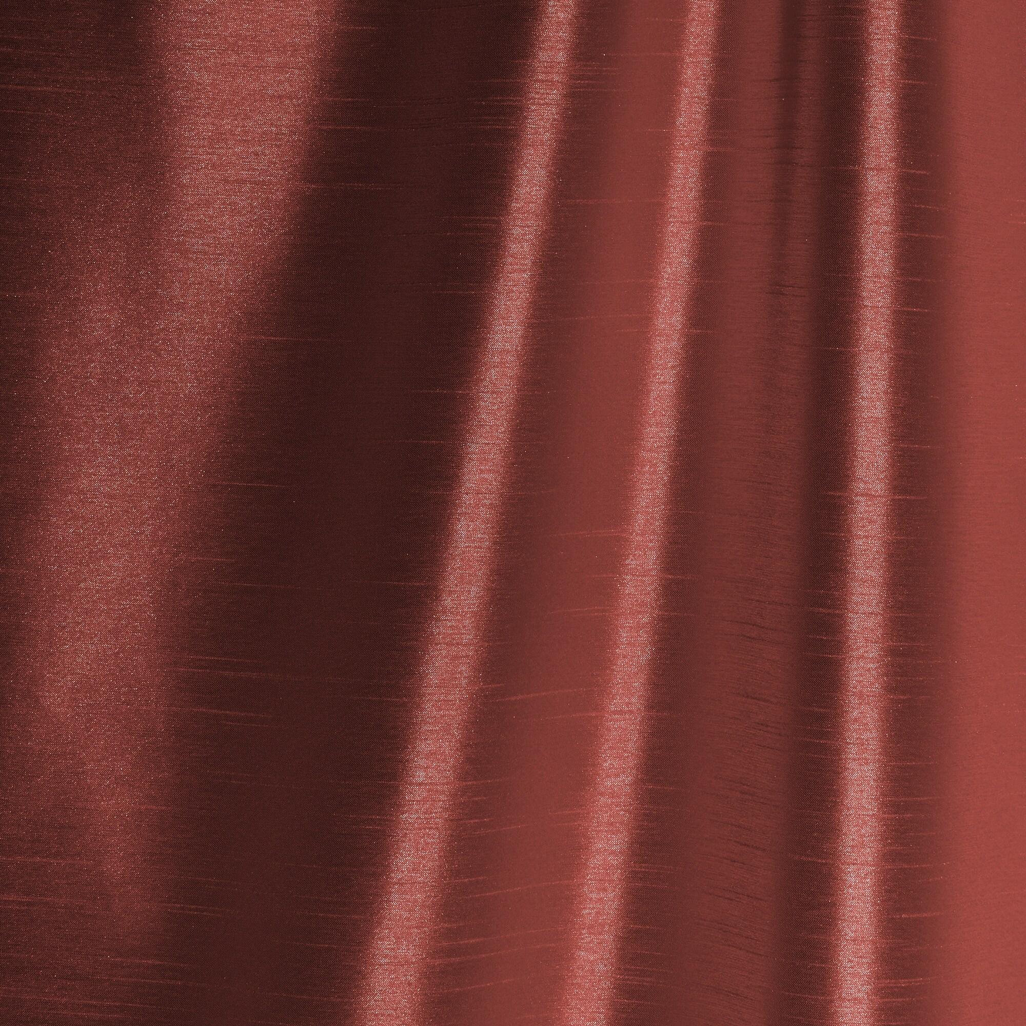 Versailles Faux Silk Room Darkening Single Window Curtain Panel - 52" x 108" - Rouge Red - Elrene Home Fashions