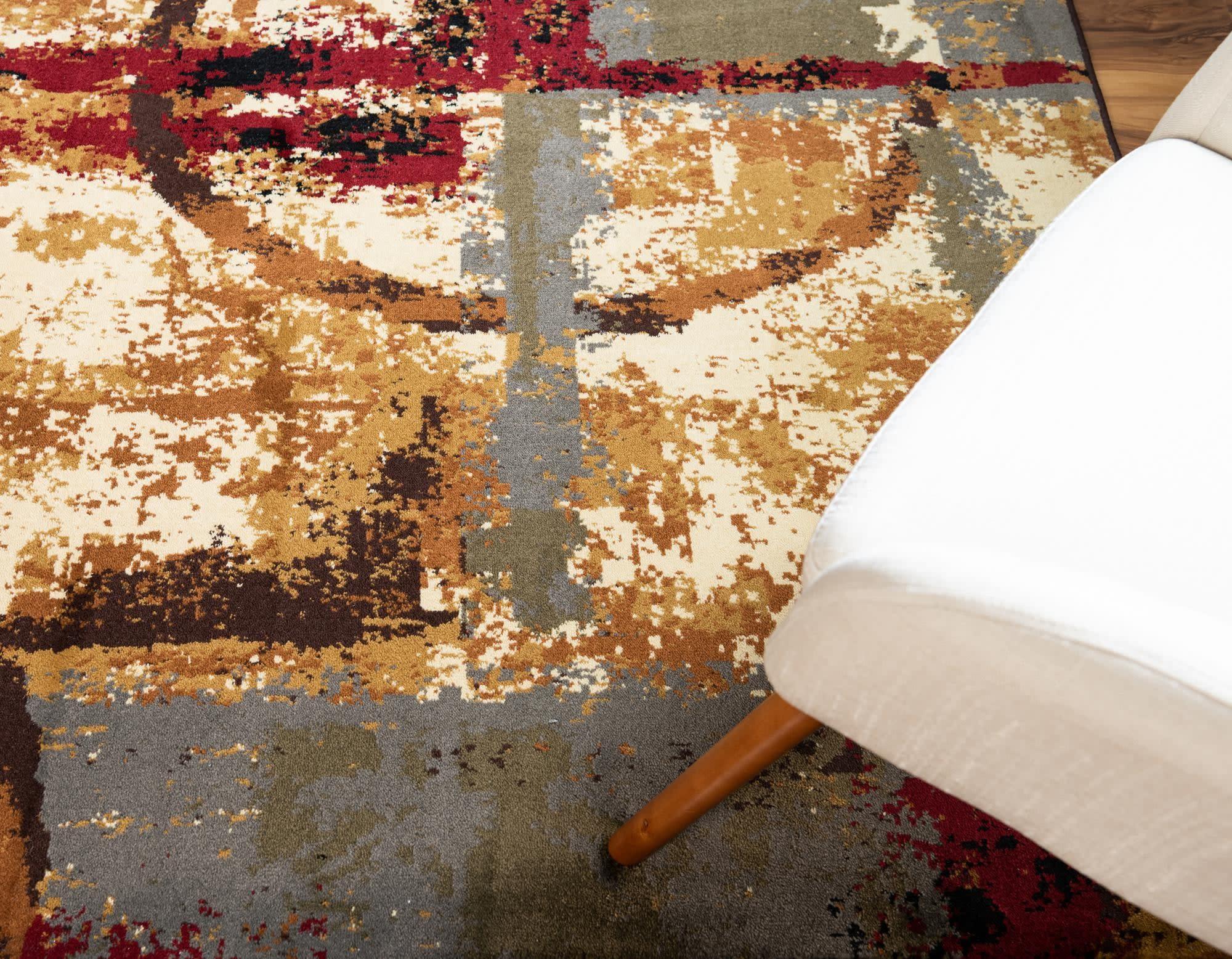 Unique Loom Barista Collection Area Rug - Catuai (5' 3" x 8' Rectangle Multi/Brown)