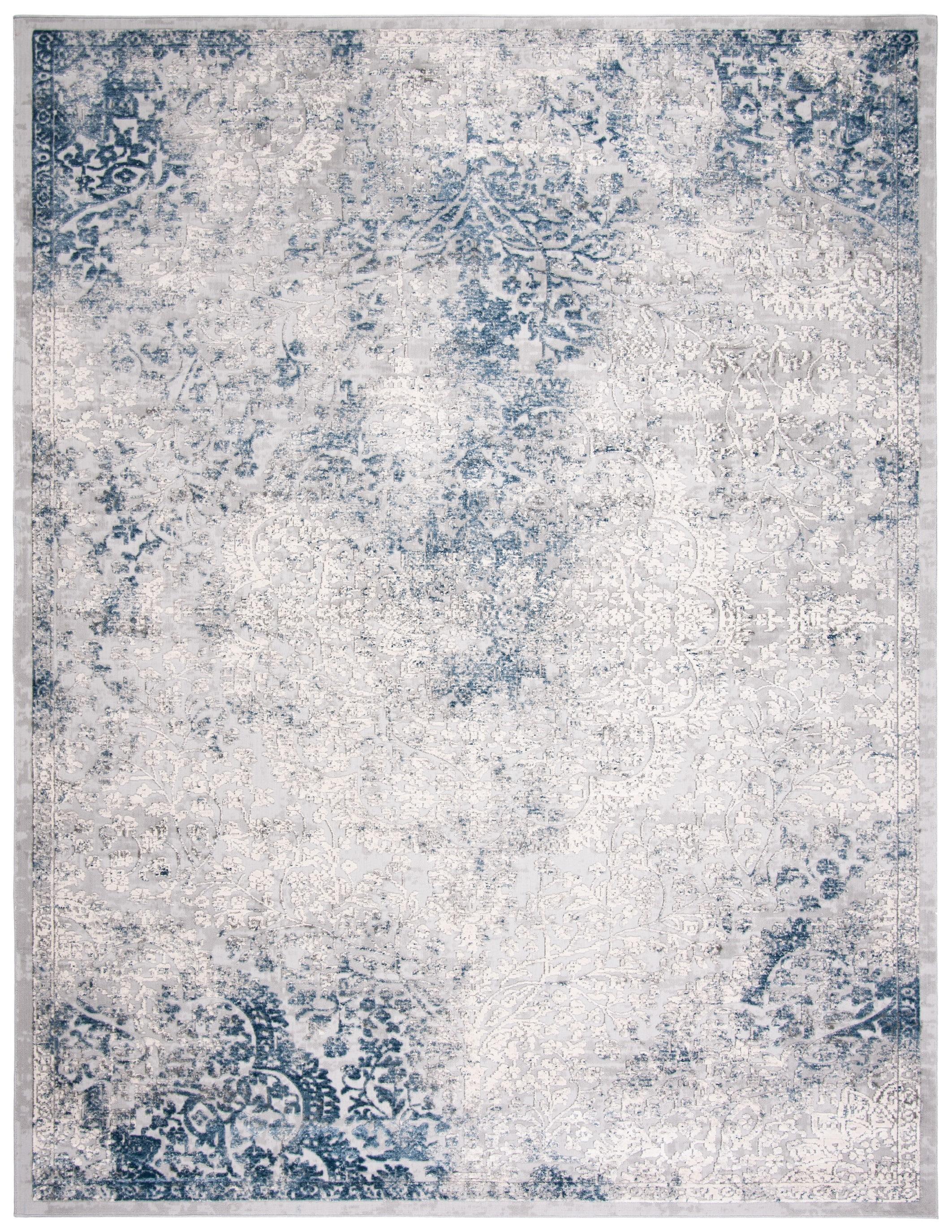 Invista INV403 Power Loomed Area Rug - Grey/Blue - 8'x10' - Safavieh.