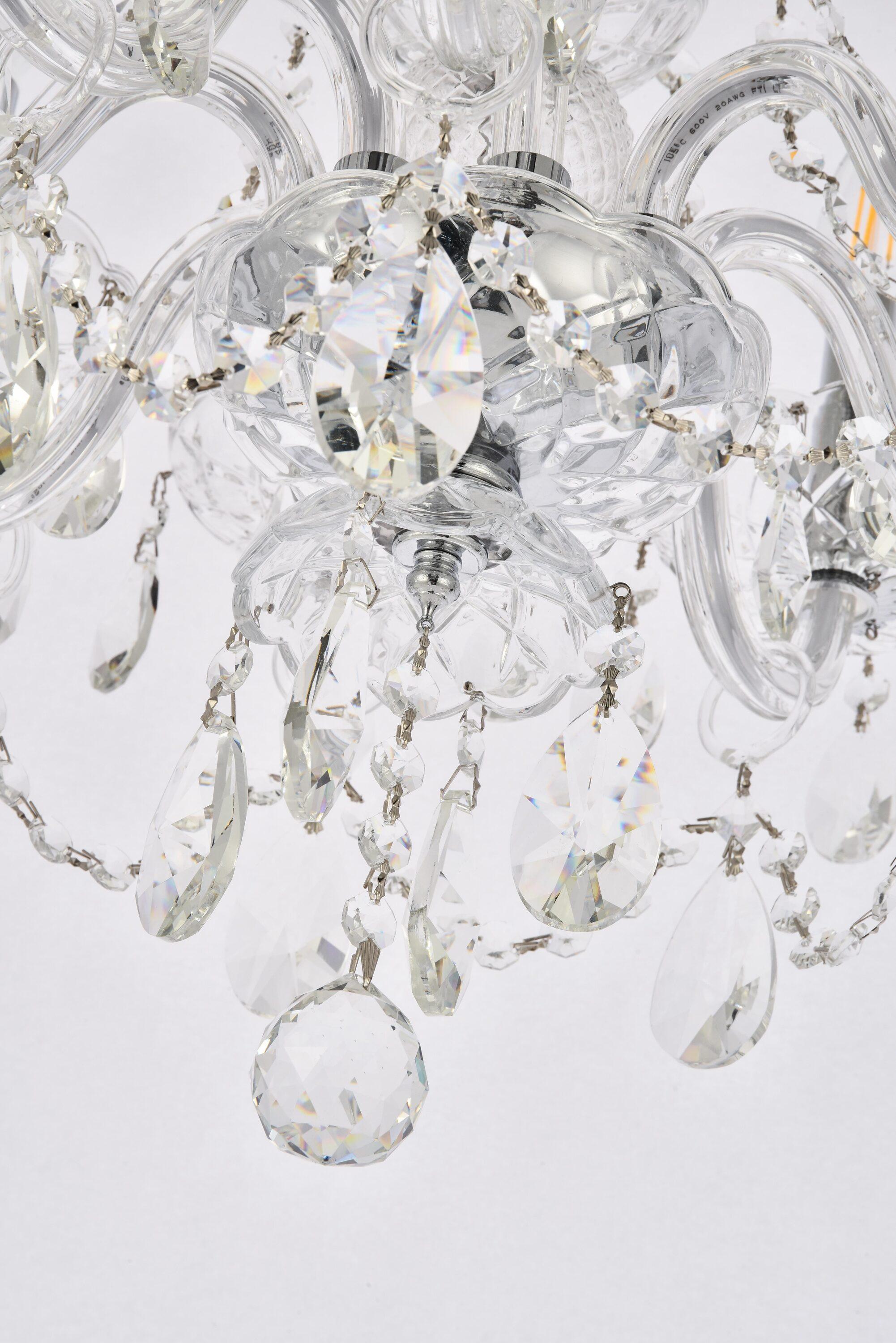 Elegant Lighting Princeton 8 light Chrome Chandelier Clear Royal Cut Crystal