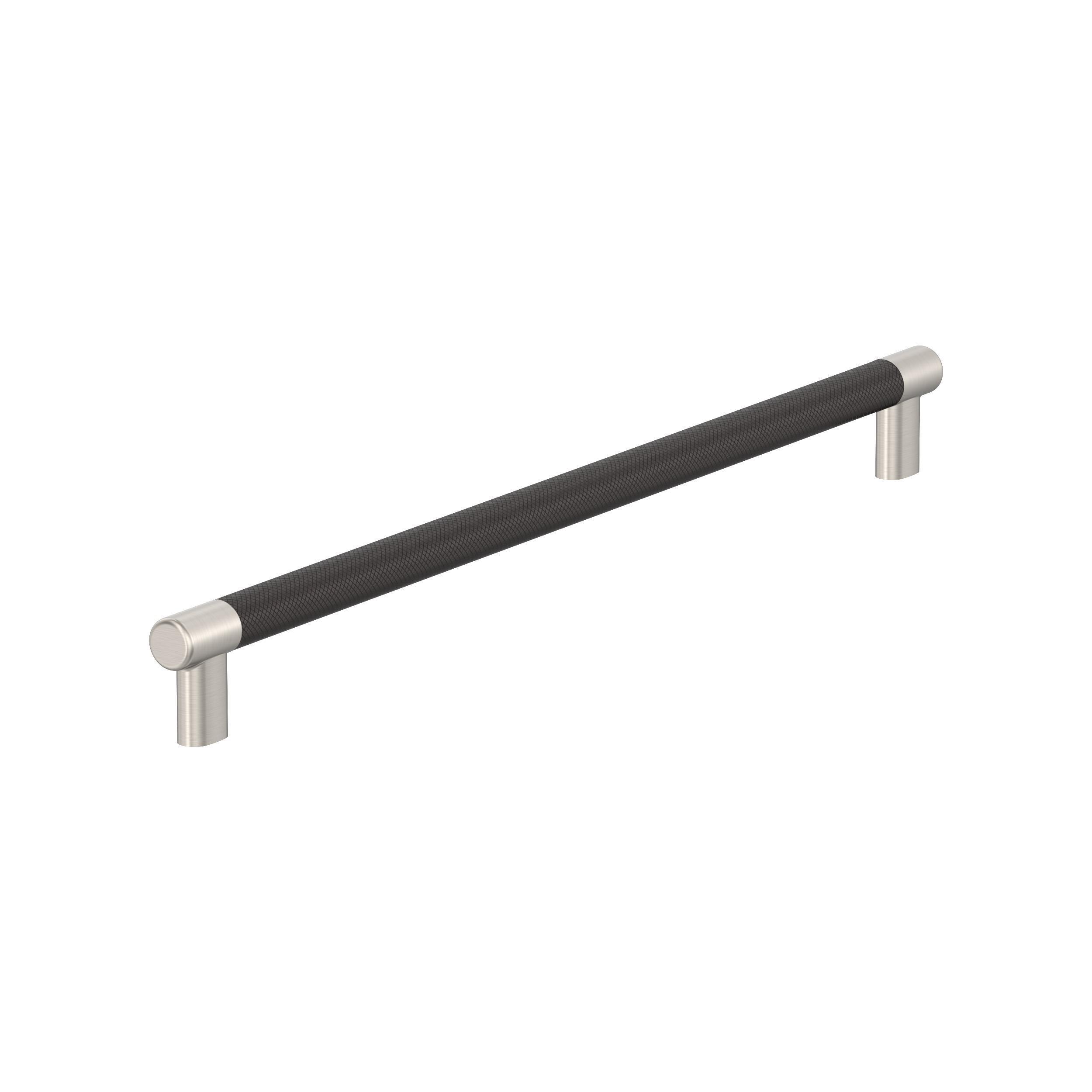 Amerock Esquire 18 inch (457mm) Center-to-Center Satin Nickel/Oil-Rubbed Bronze Appliance Pull