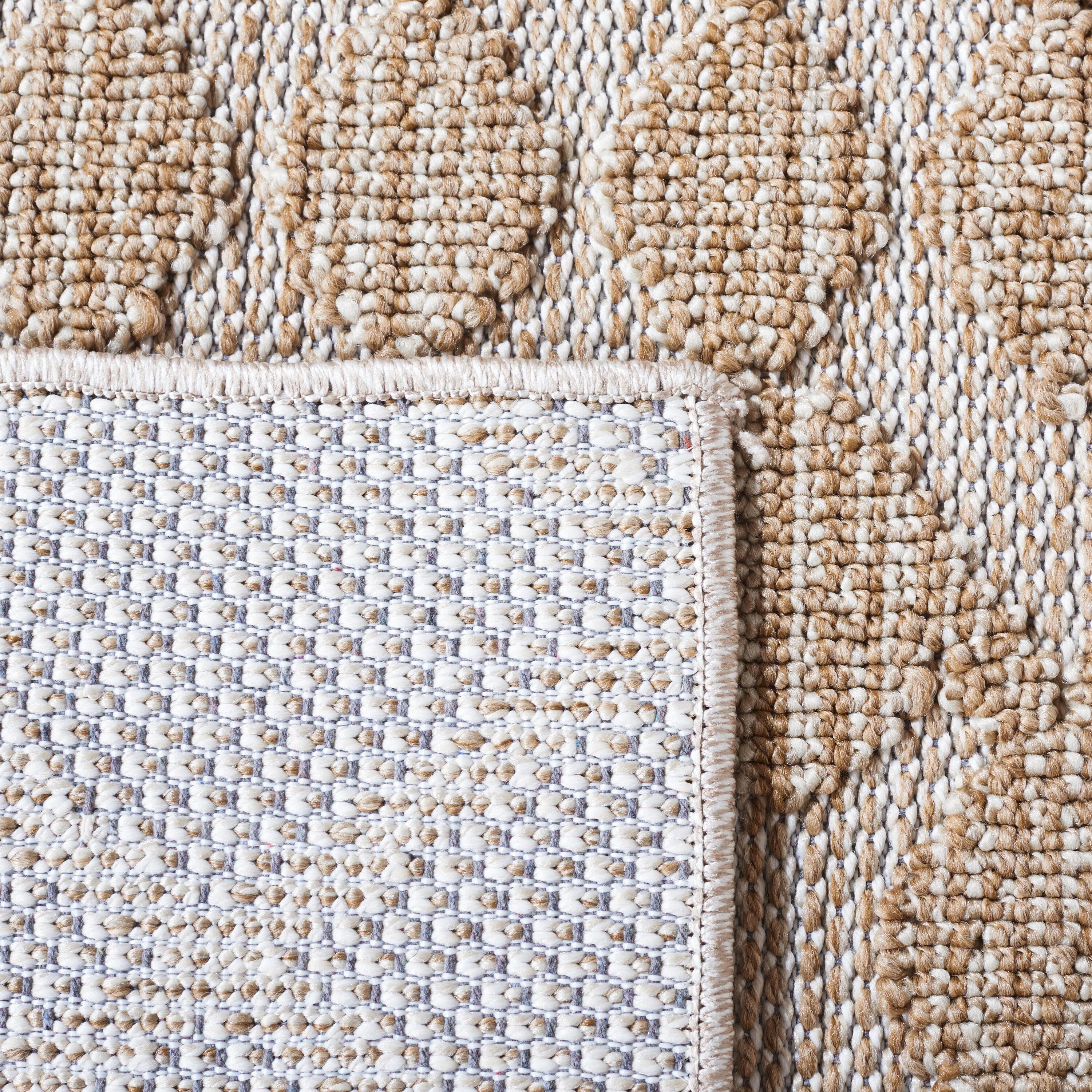 Global GLB206 Power Loomed Indoor/Outdoor Area Rug - Beige/Brown - 9'x12' - Safavieh
