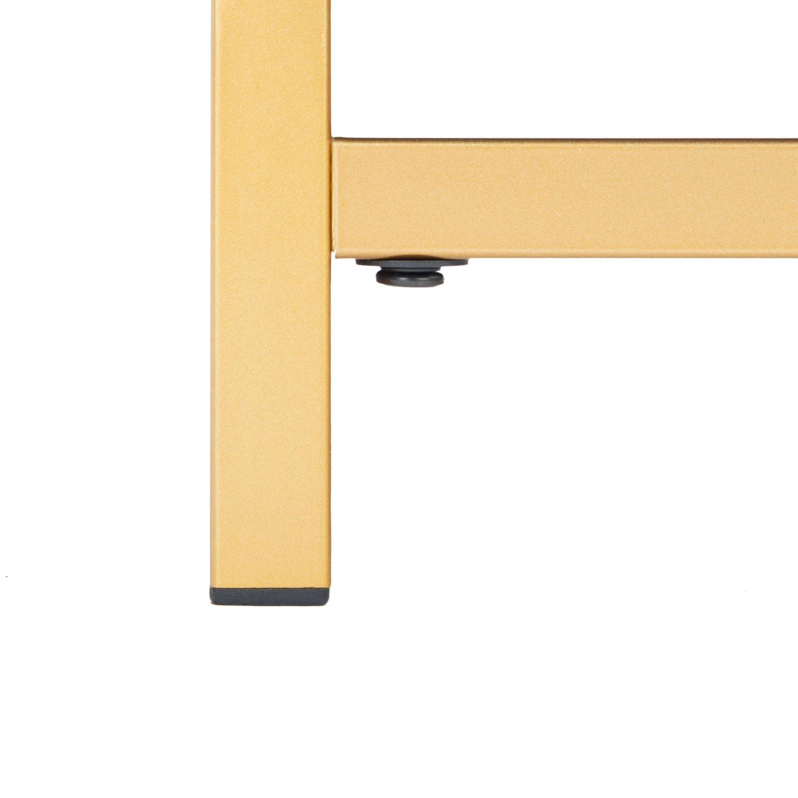 Fenno 2 Drawer Nightstand - Walnut/Brass - Safavieh.