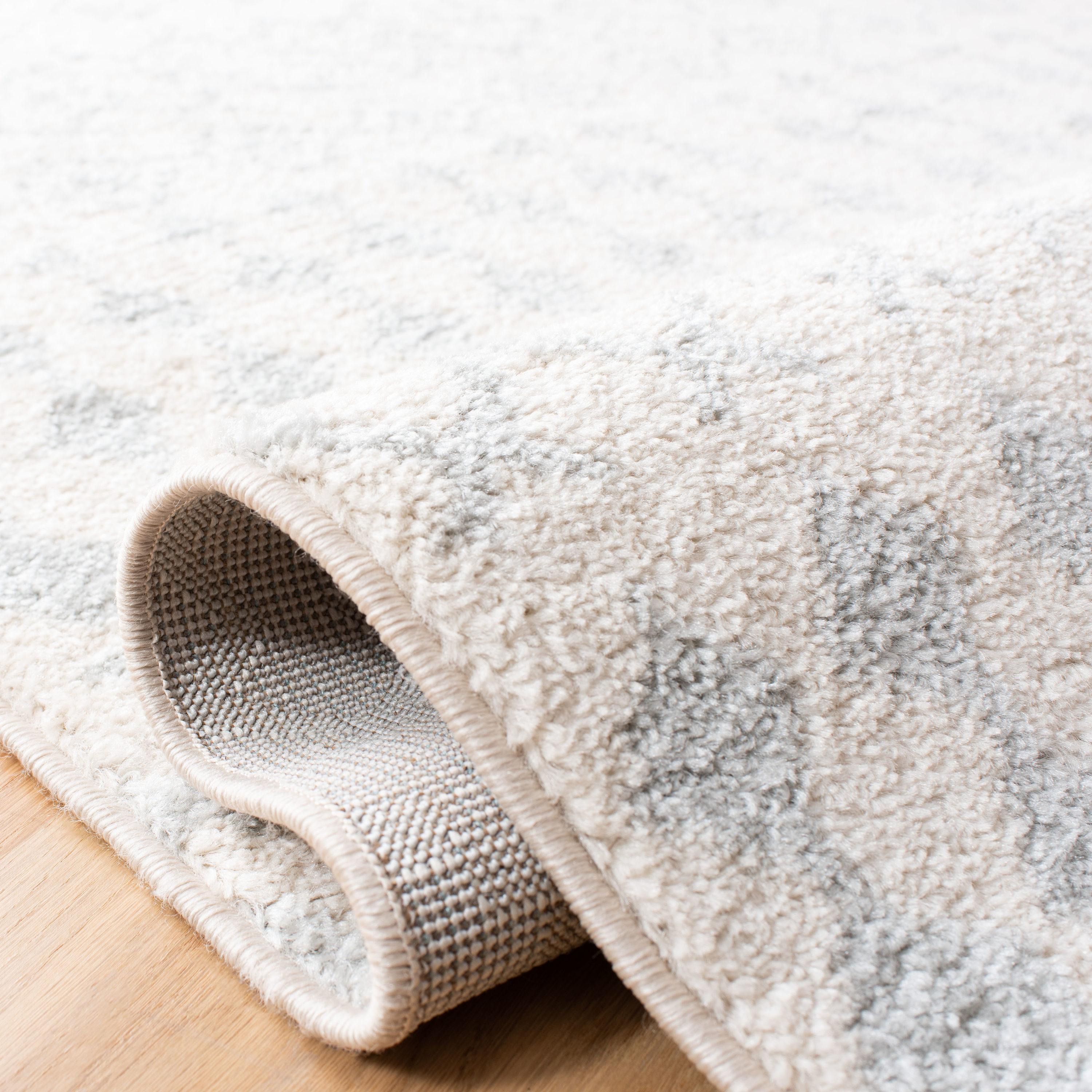 Tulum TUL240 Power Loomed Indoor Area Rug - Ivory/Light Grey - 5'3"x7'6" - Safavieh