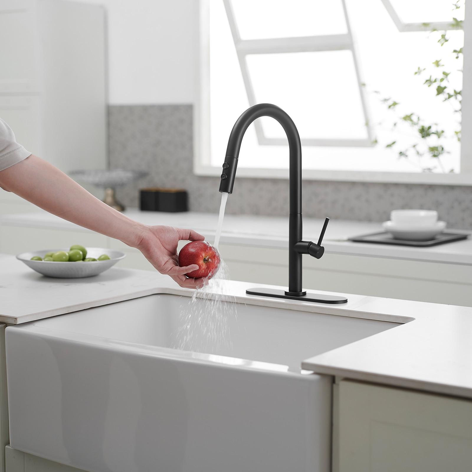 Single Handle Pull Down Sprayer Kitchen Faucet