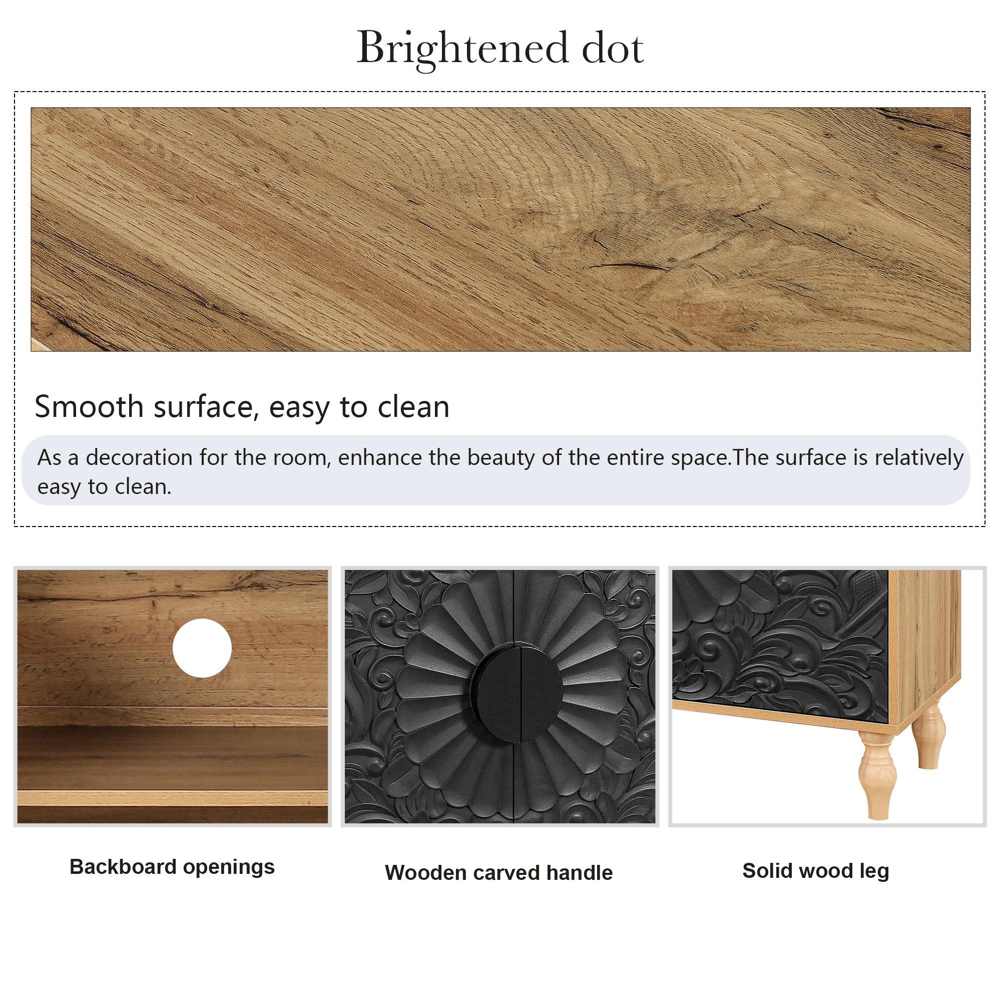 R&M Furniture Exquisite Sculpted Door and Premium Black Cabinet, a Showcase of Elegant Design and Versatile Functionality.