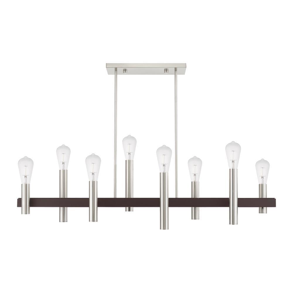 Helsinki 8-Light Brushed Nickel and Bronze Chandelier