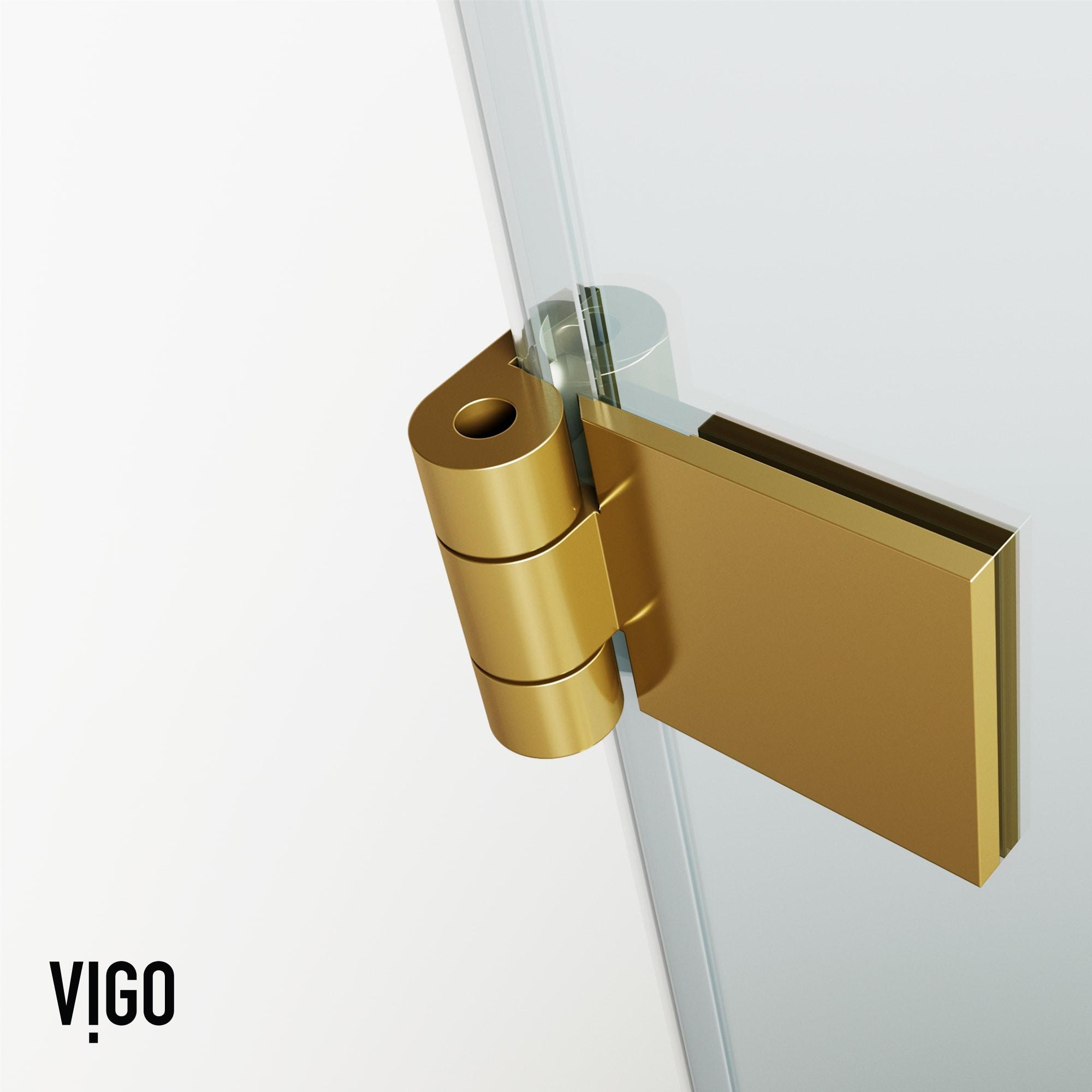 Rialto 34" W x 58" H Hinged Frameless Tub Door with with 5/16" Glass