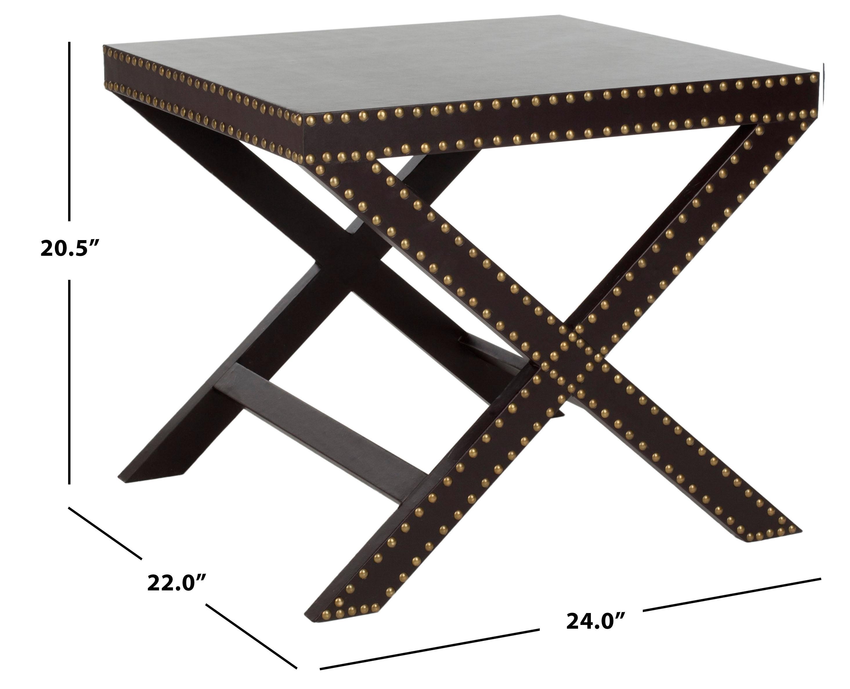 Jeanine X-End Table - Charcoal - Safavieh.