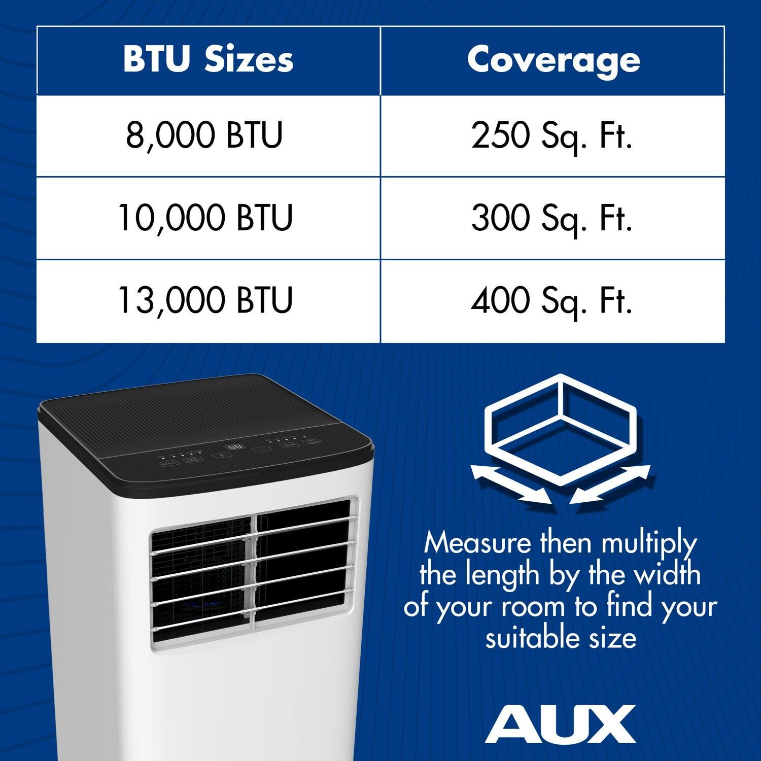 AUX 8000 BTU Portable Air Conditioner for 200 Square Feet