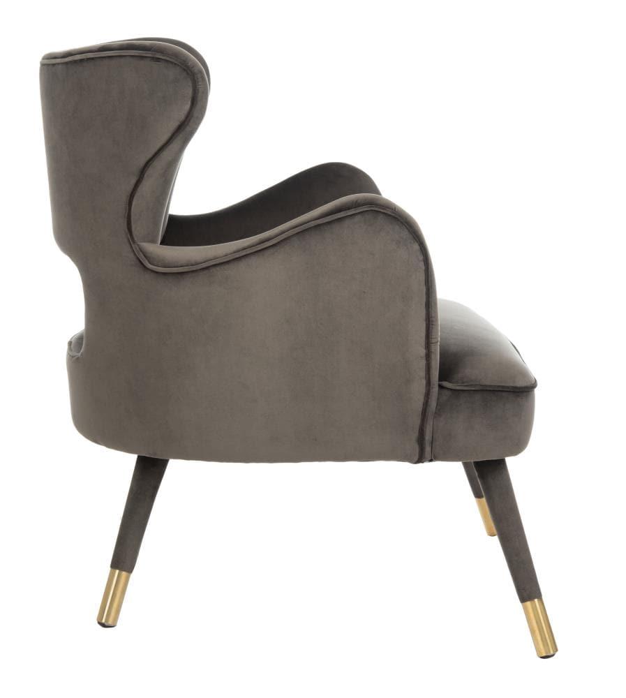 Blair Wingback Accent Chair - Shale/Gold - Safavieh