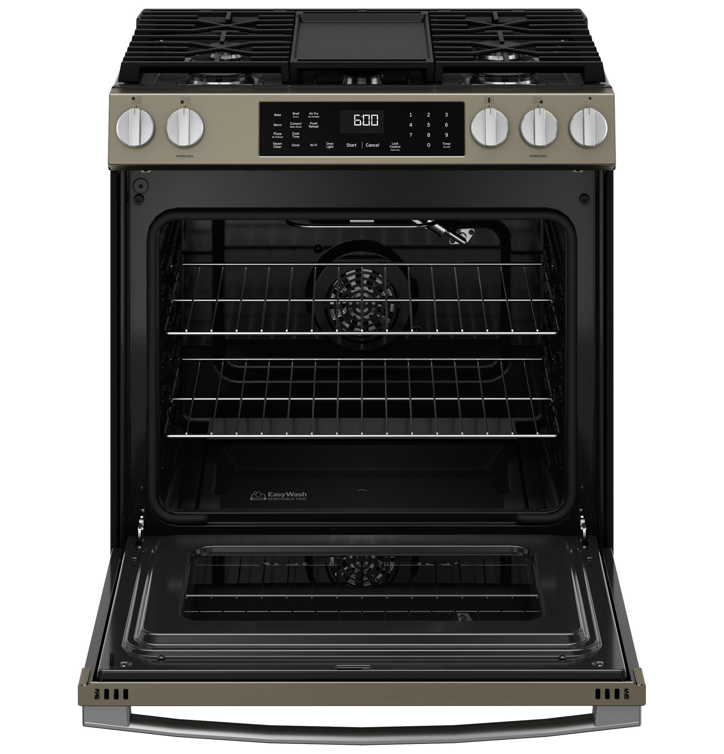 GE 30" Slide-In Front-Control Convection Gas Range