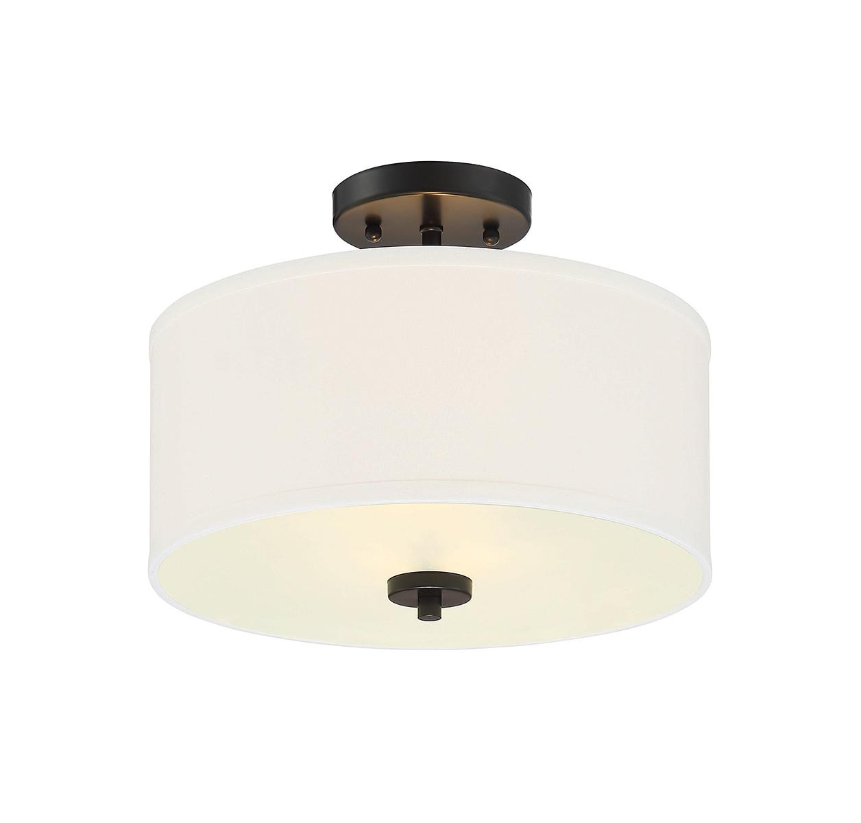 Trade Winds Cassie Drum Semi-Flush Mount Ceiling Light in Matte Black