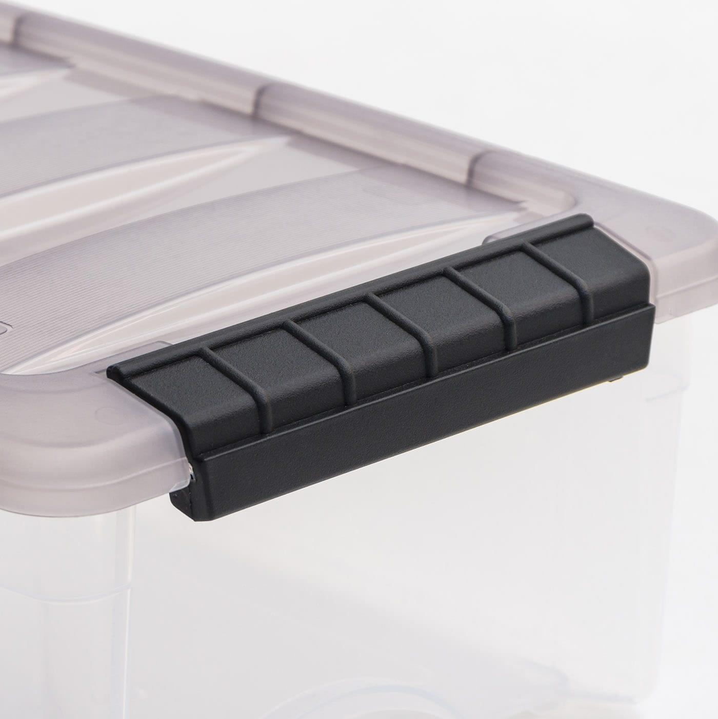 5 Qt./1.25 Gal. Plastic Storage Boxes with Latching Lids in Clear (Set of 12)