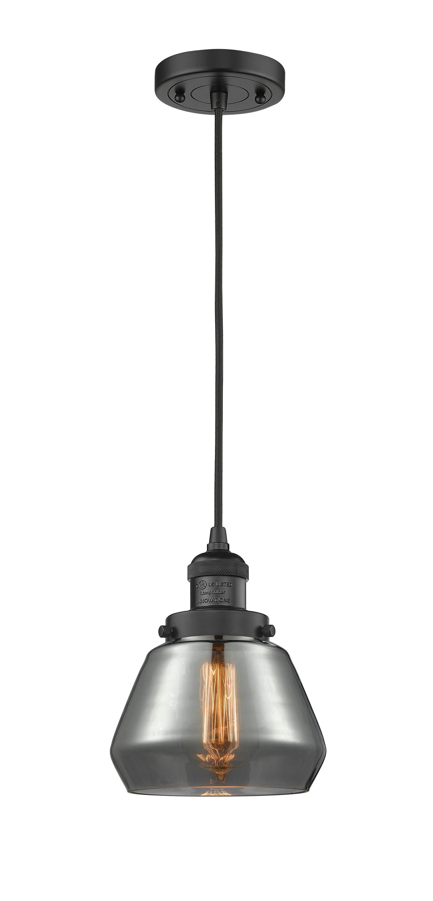 Innovations Lighting Fulton 1 - Light Pendant in  Matte Black