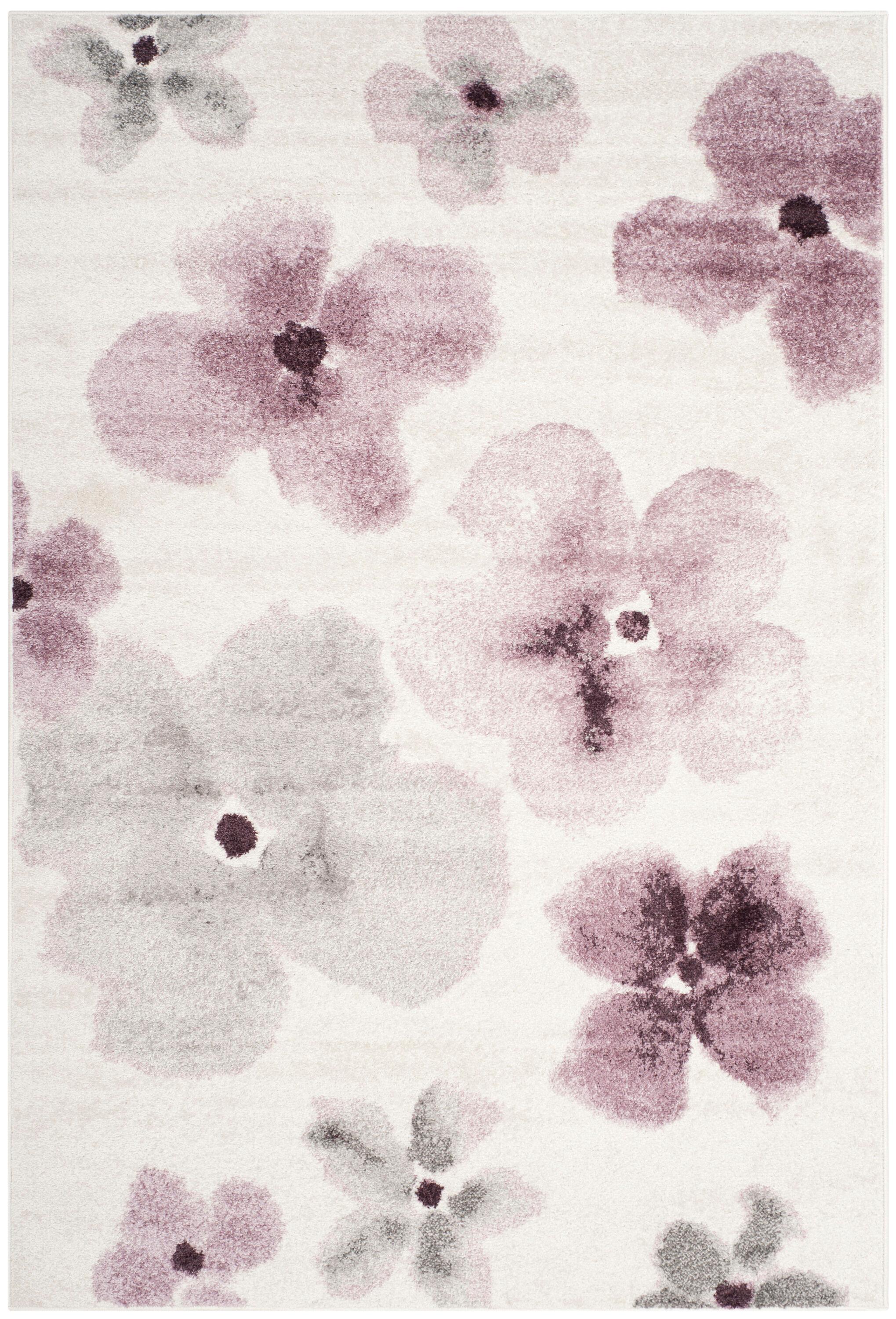 Adirondack ADR123 Power Loomed Area Rug - Ivory/Purple - 5'1"x7'6" - Safavieh.