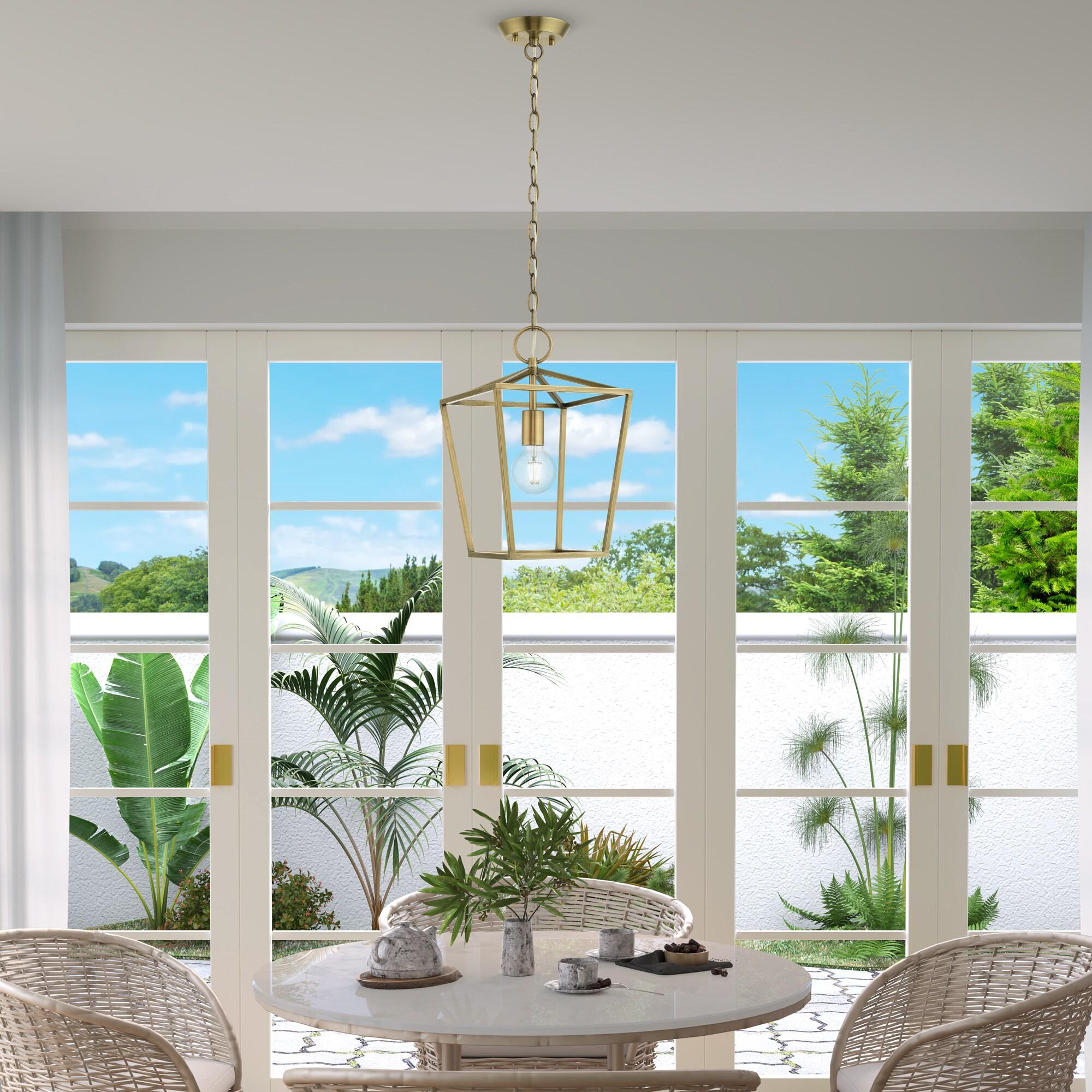 10 Sq. inch 1 Light Convertible Lantern Pendant Lighting Fixture
