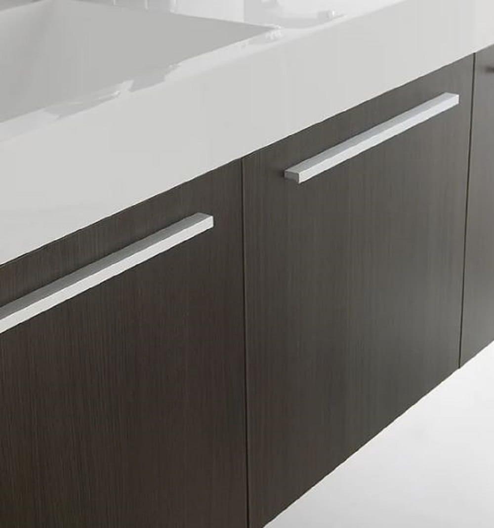 Fresca Vista 60'' Wall Mounted Modern Double Bathroom Vanity with Acrylic Vanity Top