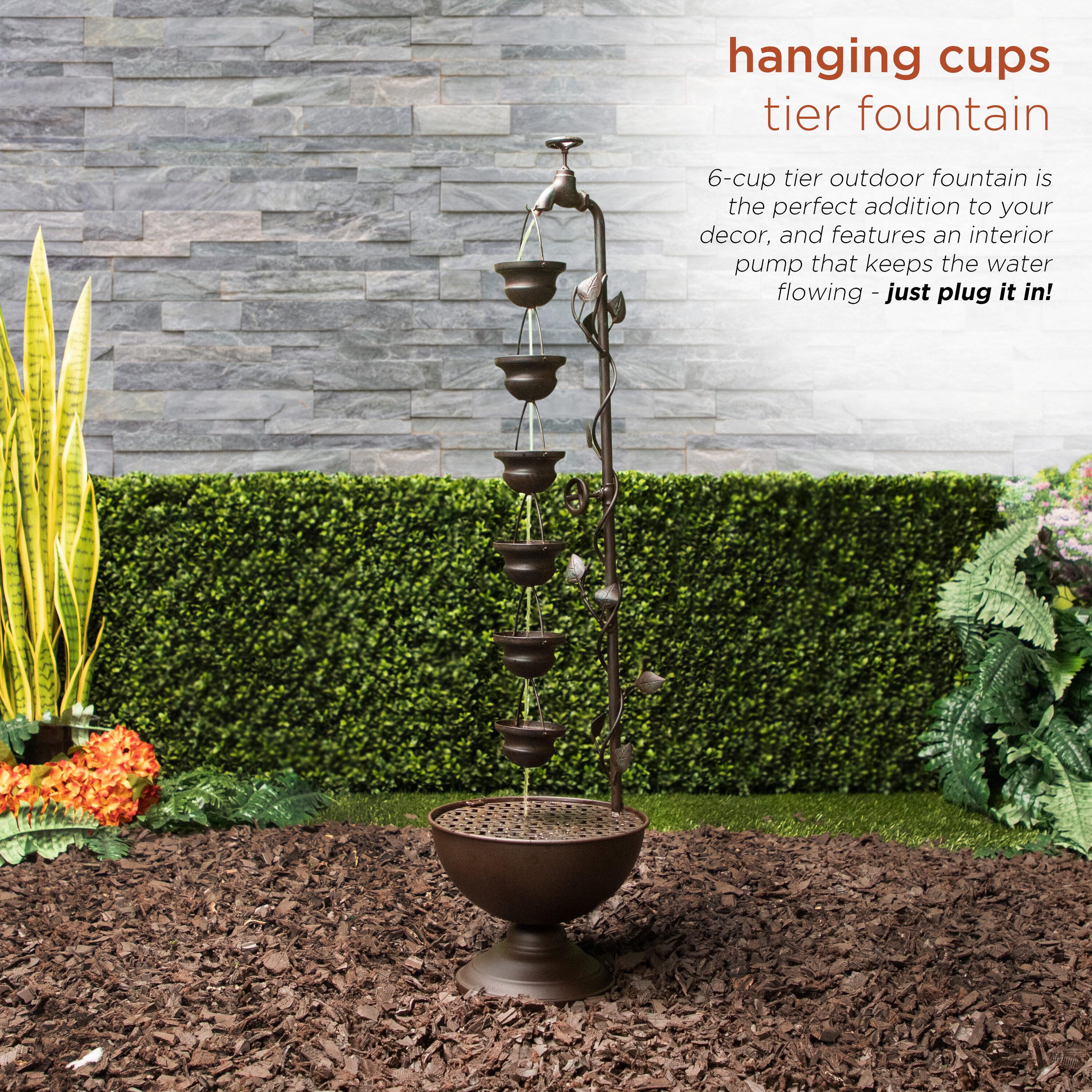 Winston Porter Gertrude Metal Weather Resistant Floor Fountain