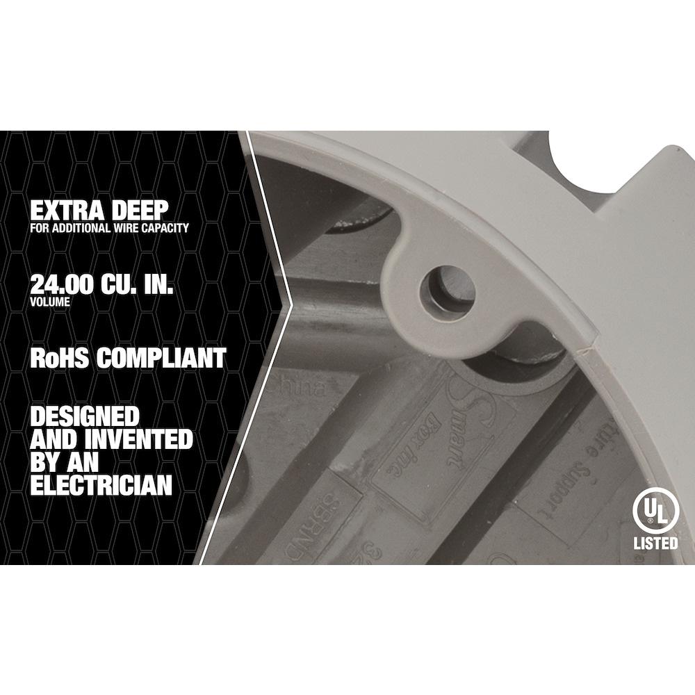 Southwire Smart Box Adjustable Depth 50 lb. Ceiling Box Support