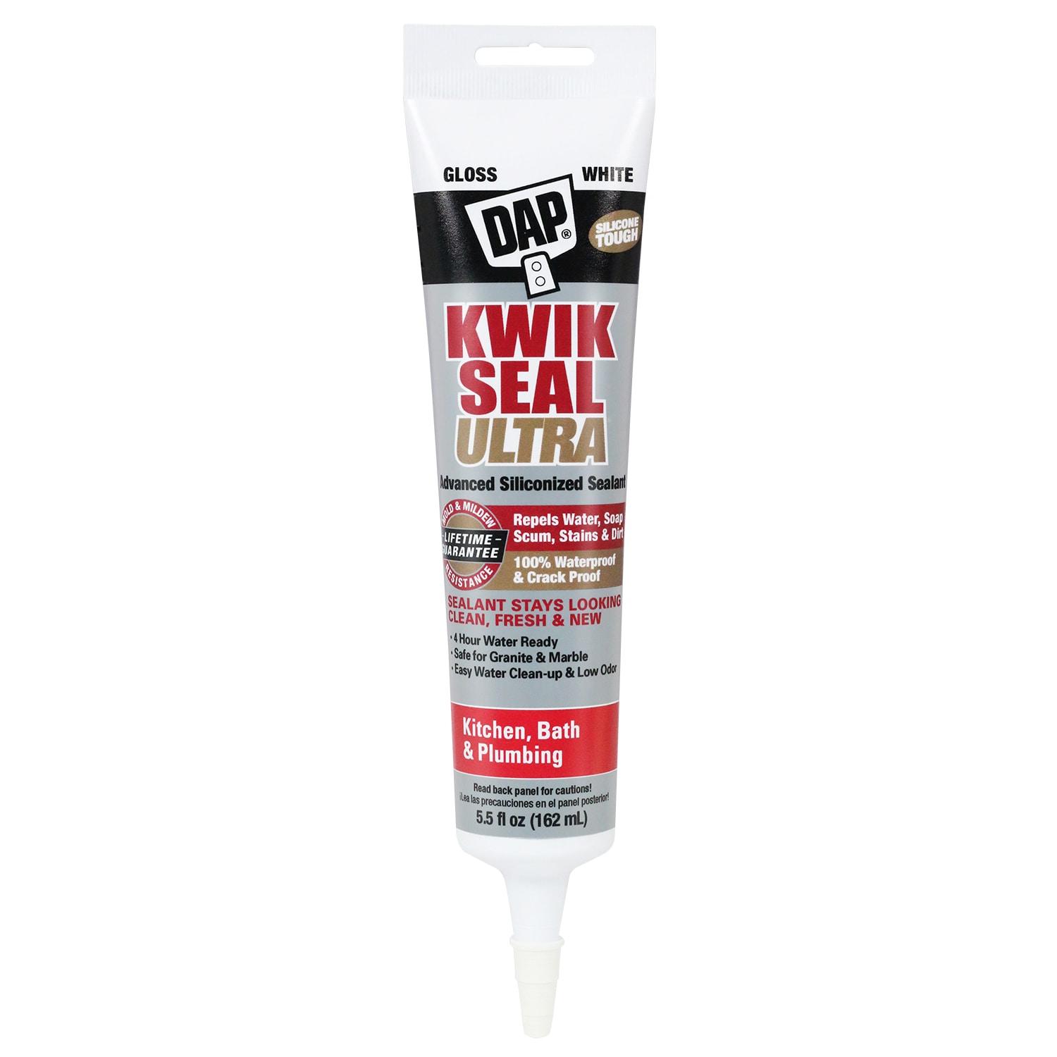 5.5 oz White Silicone Kitchen and Bath Sealant