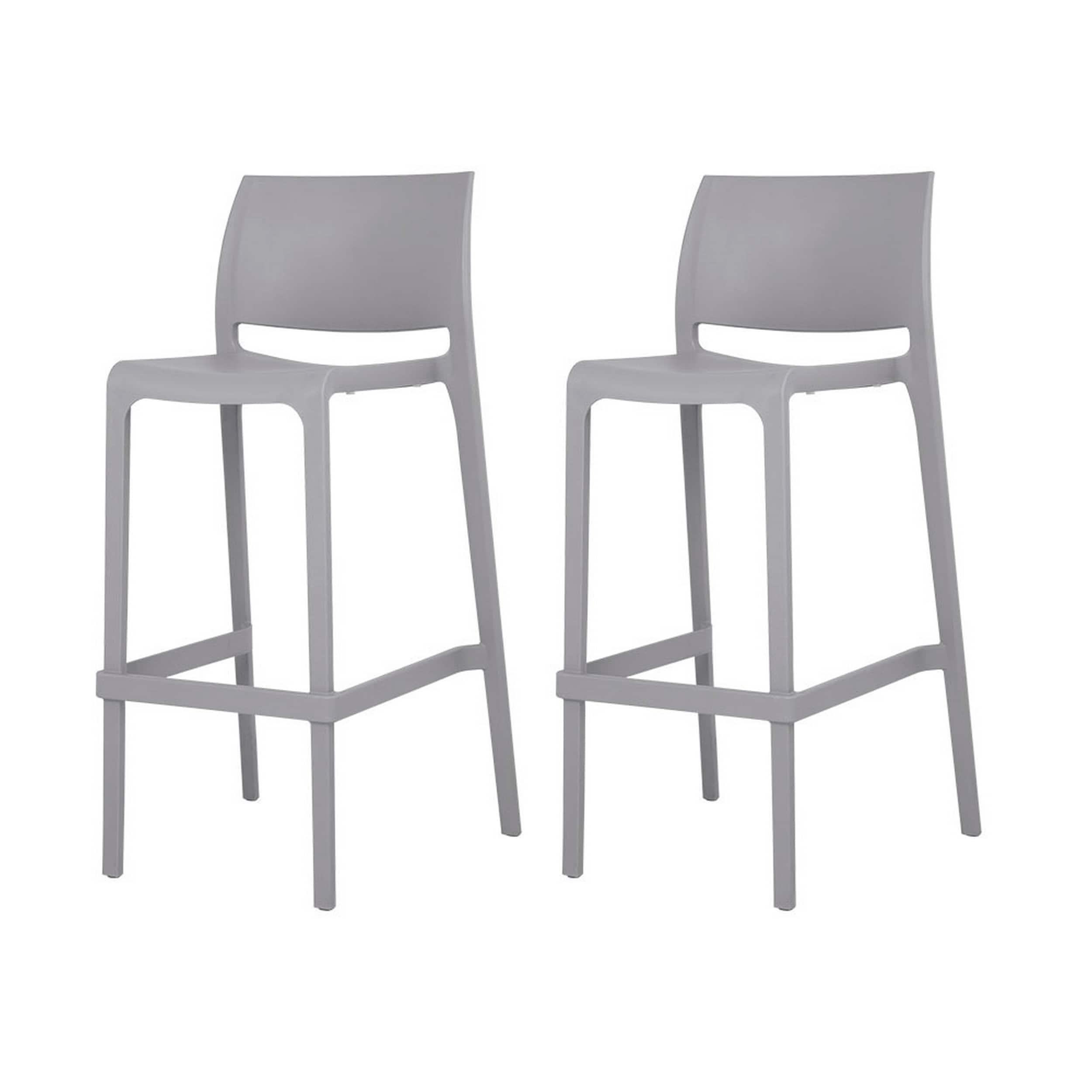 Lagoon Sensilla Resin Stackable Bar Stool Set of 2