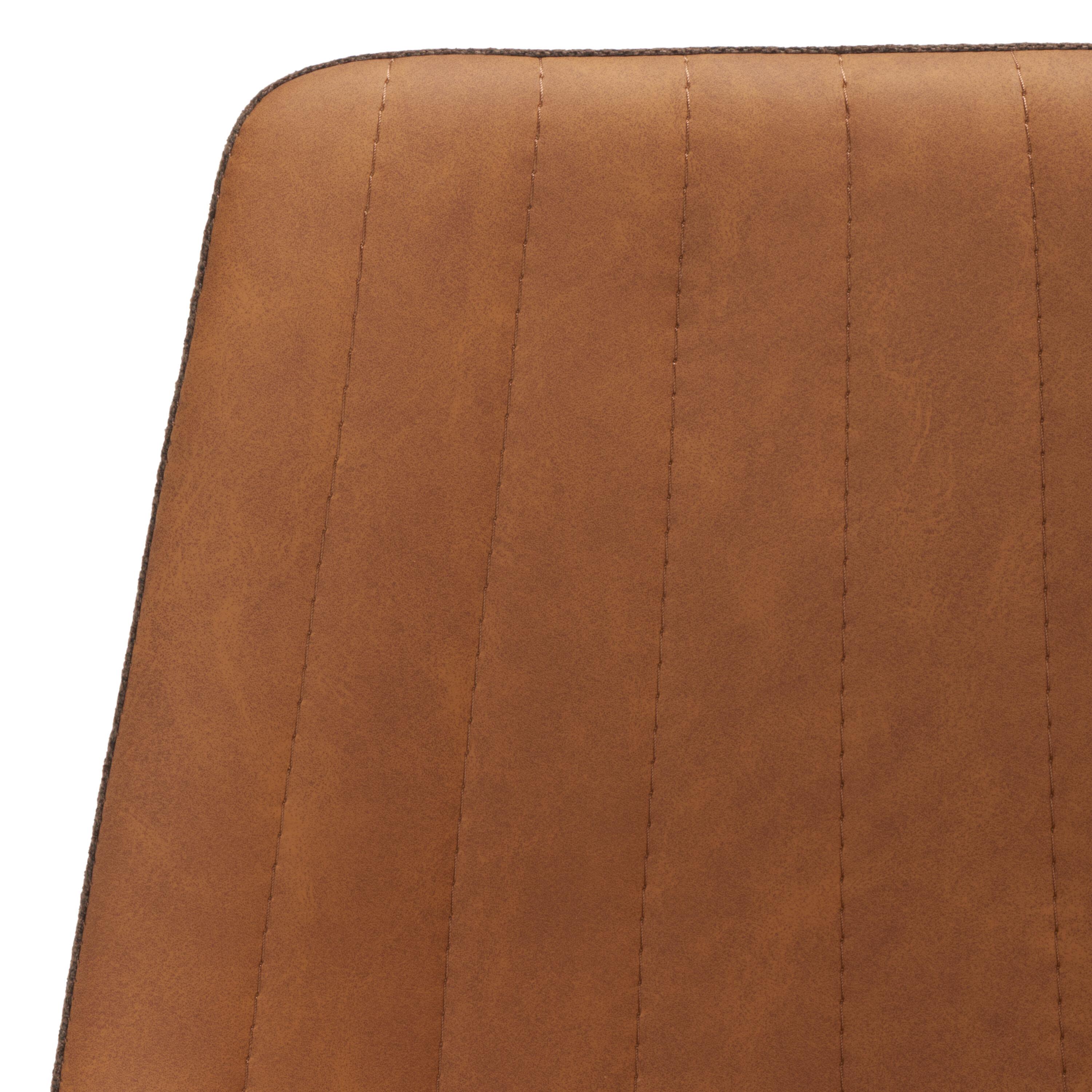 Rhyatte Bar Stool  - BST3018 - Cognac/Black - Safavieh