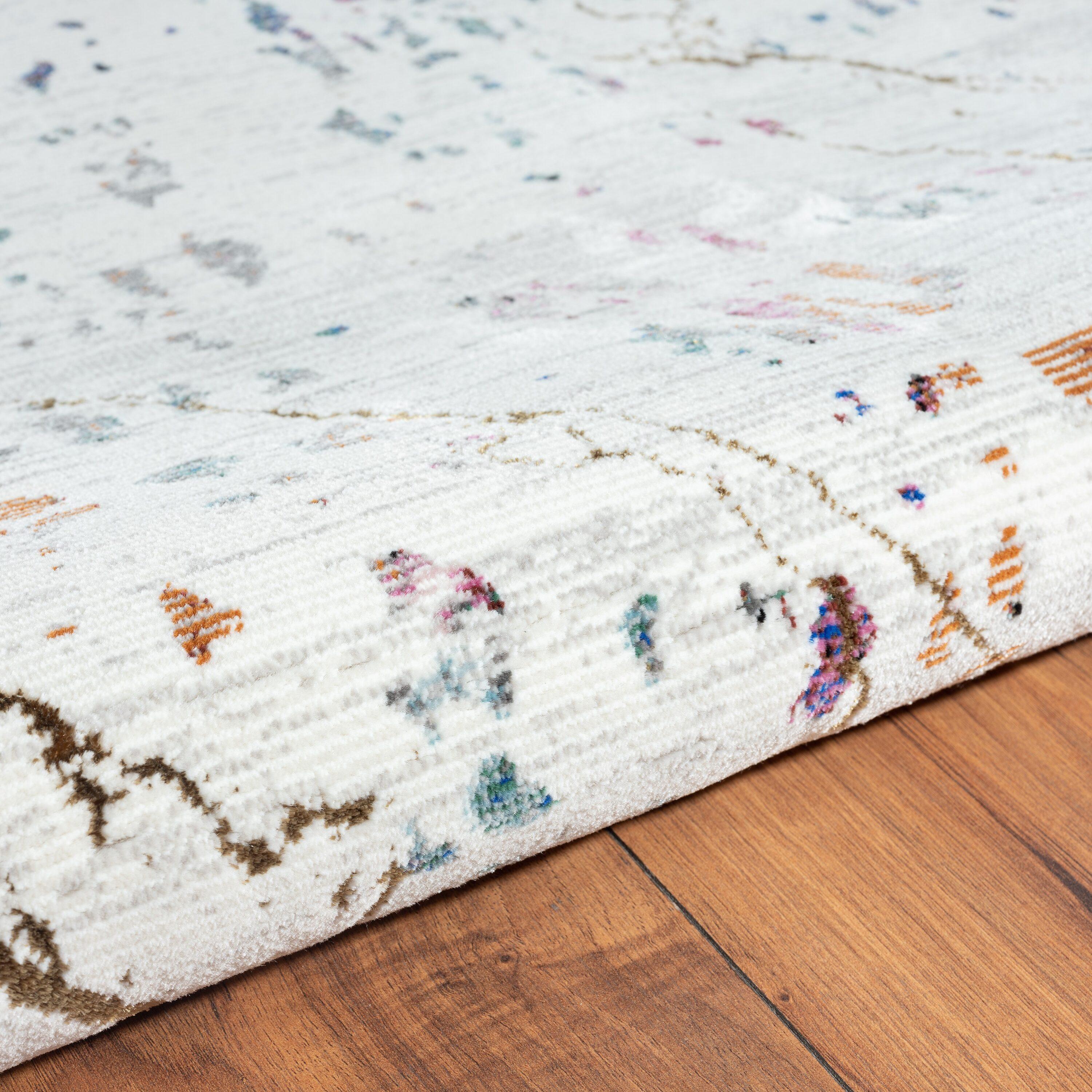 Ox Bay Pulse 5' x 7'6" Ivory/Beige Abstract Performance Indoor Area Rug
