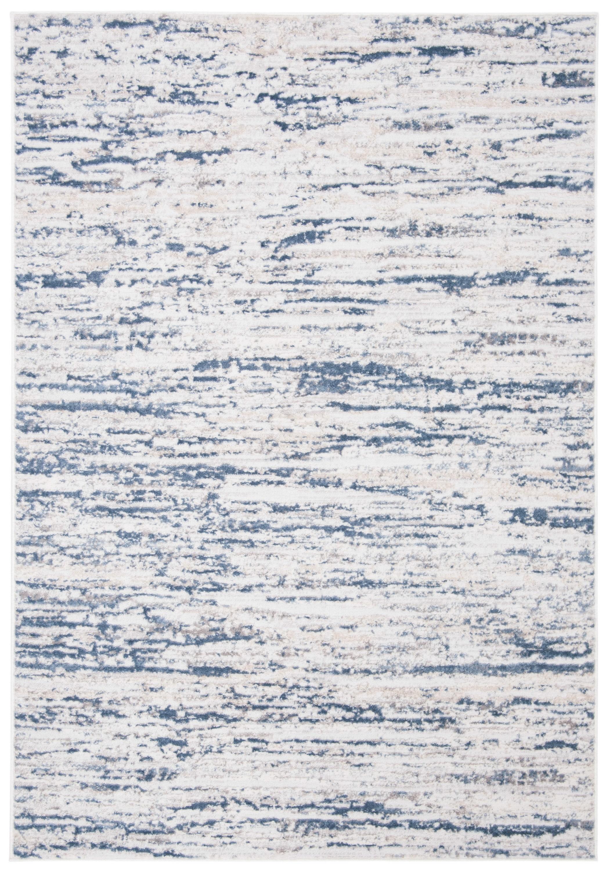 Amelia ALA768 Power Loomed Area Rug - Ivory/Blue - 5'3"x7'6" - Safavieh.